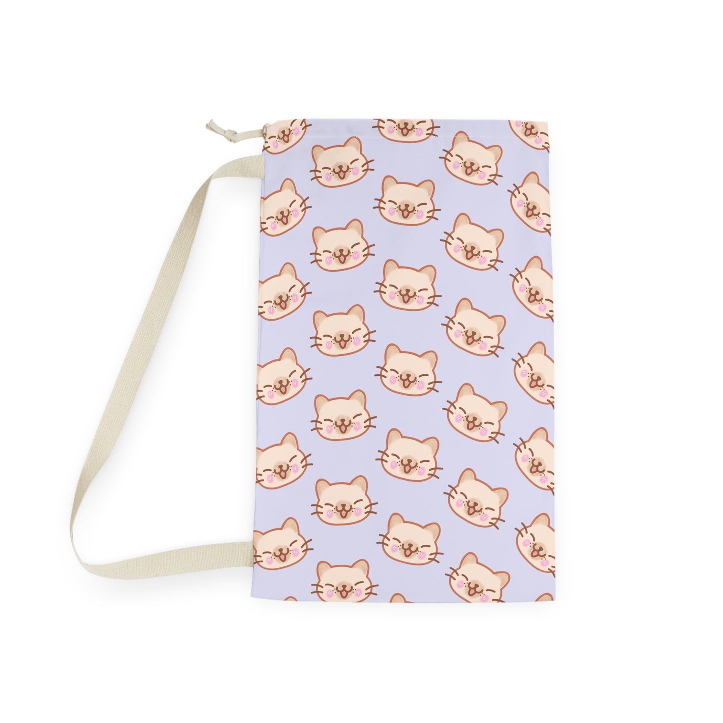 Lavender Kitty Kat Drawstring Bag