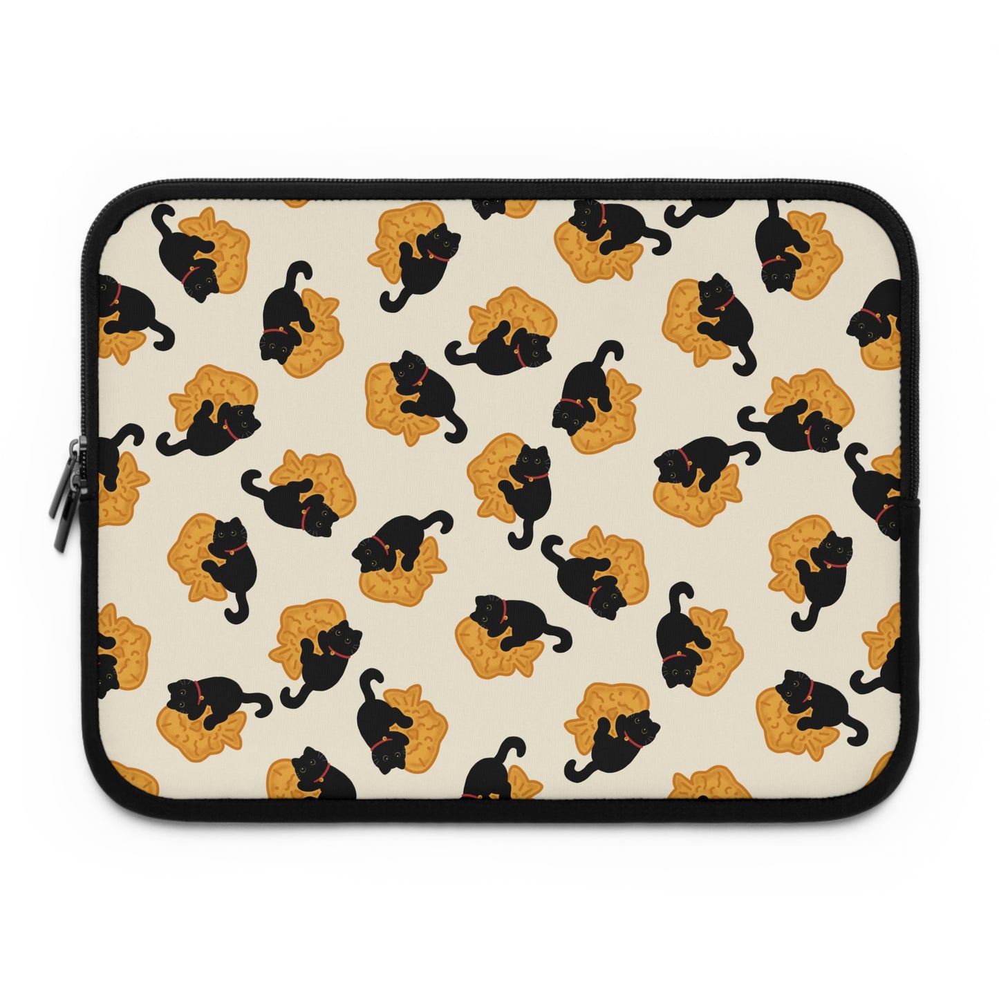Black Cat Taiyaki Laptop Sleeve