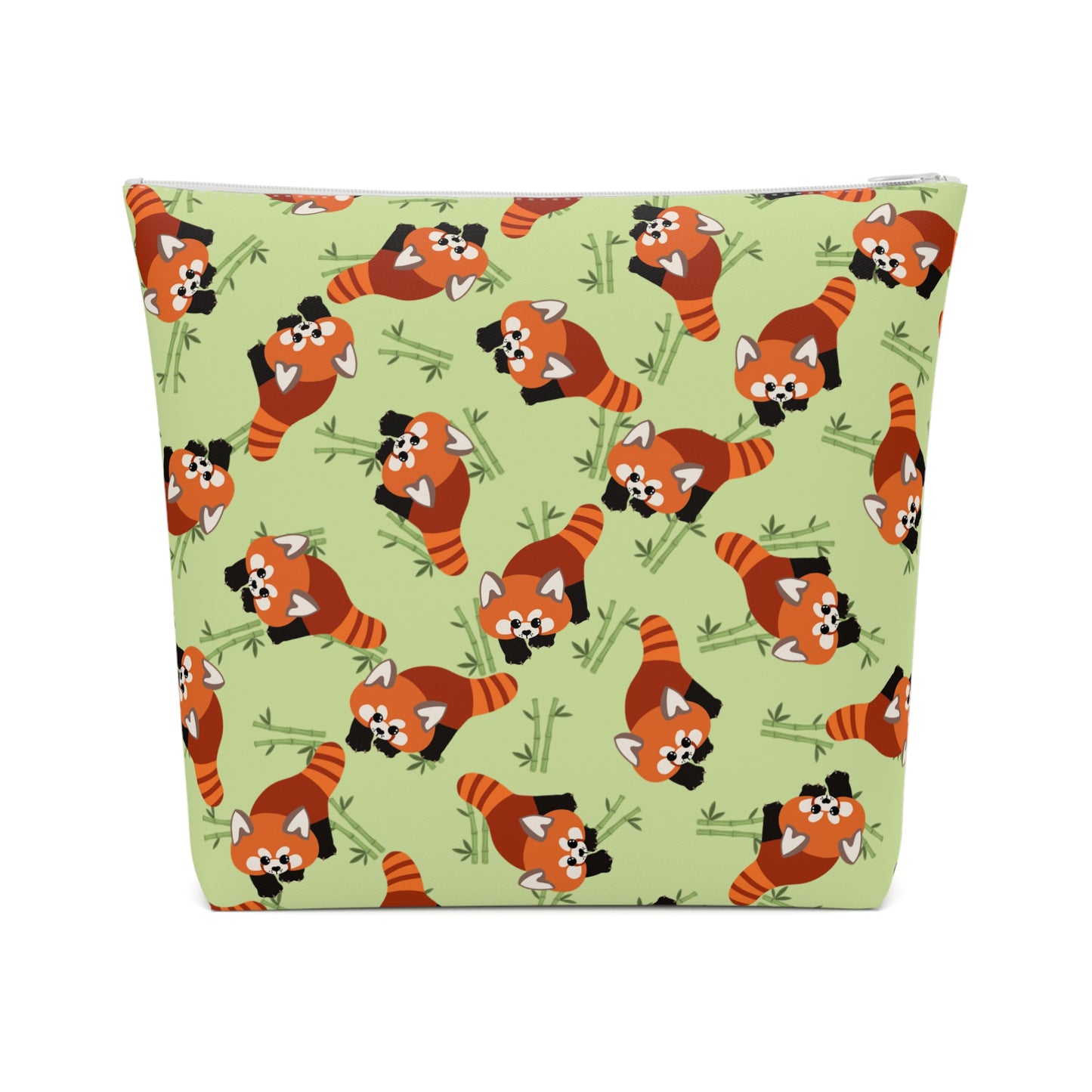 Matcha Green Red Panda Cosmetic Bag