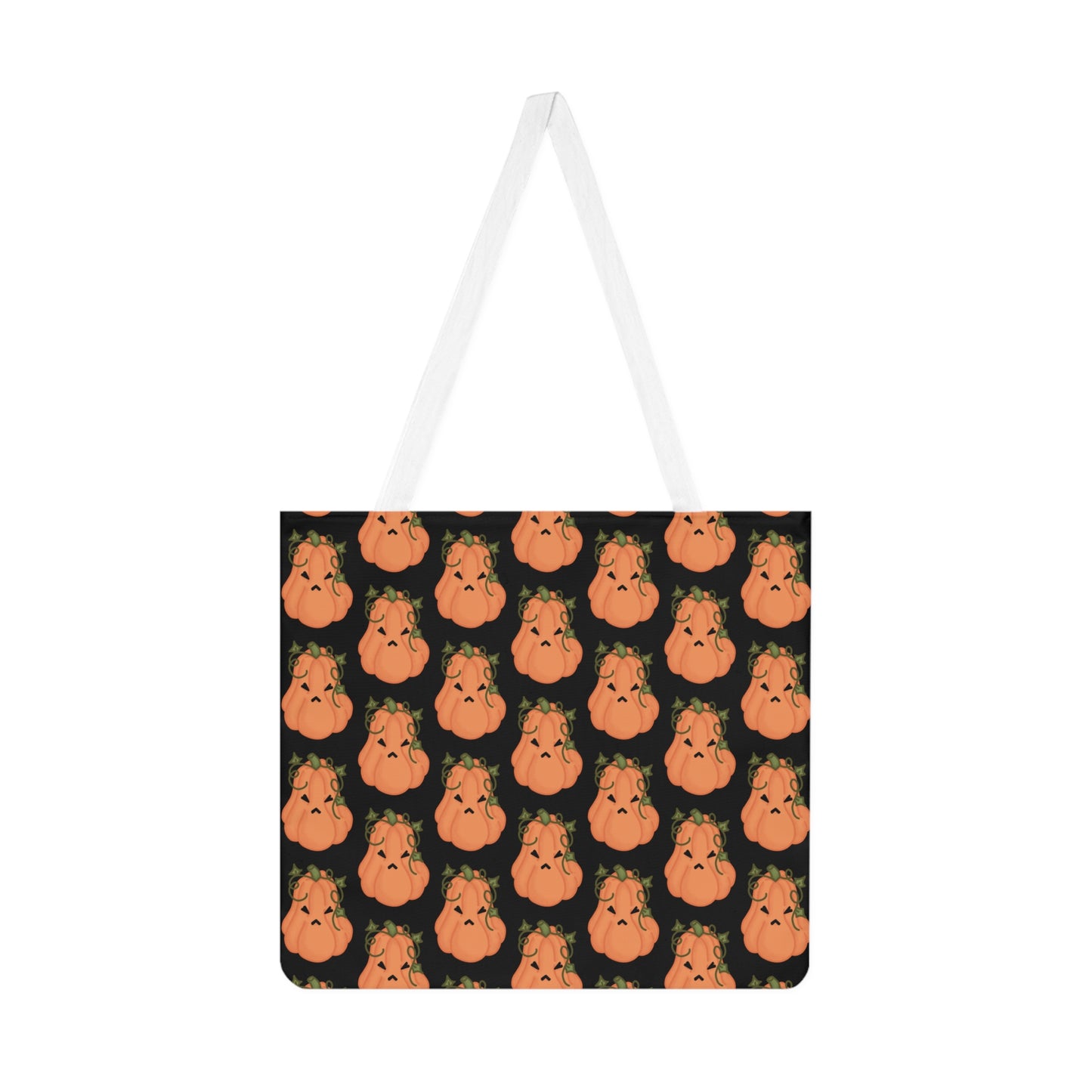 Angry Pumpkin Black Tote Bag