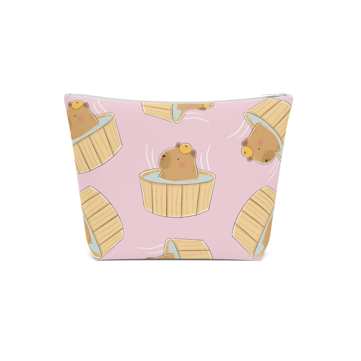 Baby Pink Capybara Bath Cosmetic Bag