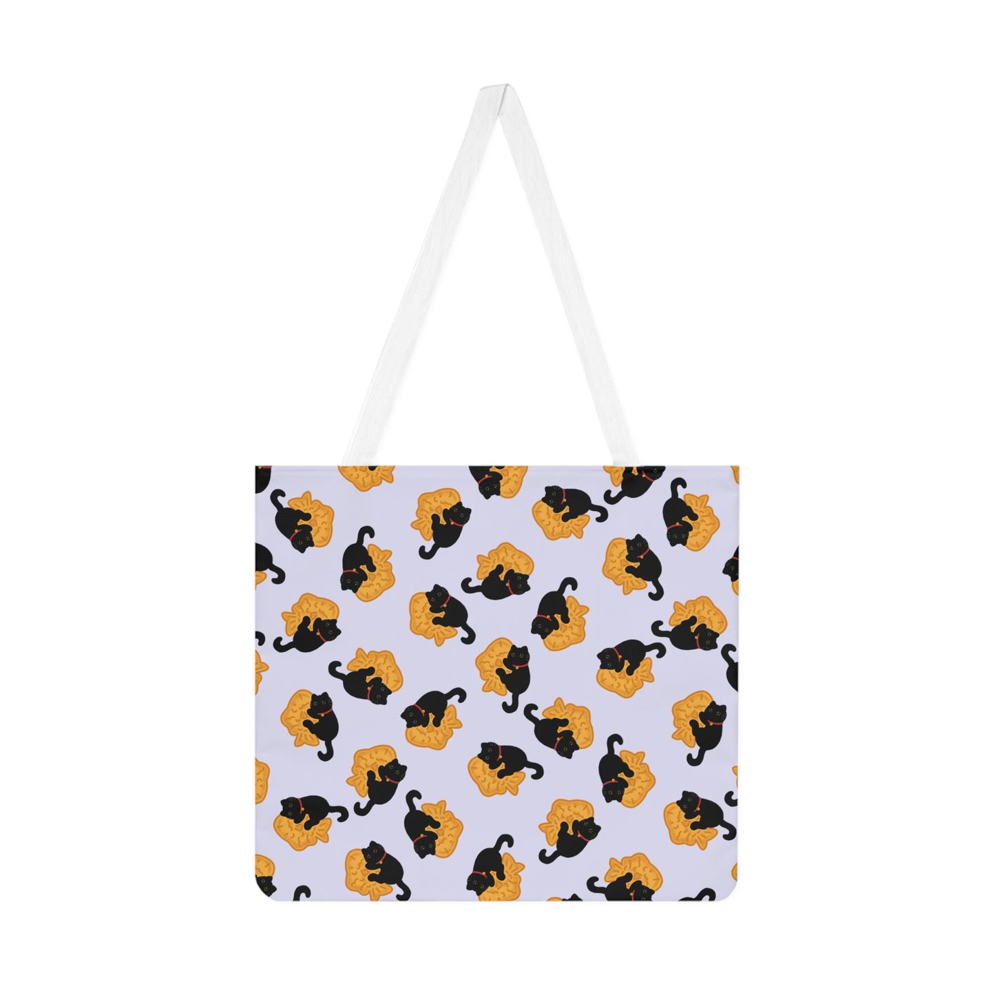 Lavender Black Cat Taiyaki Tote Bag