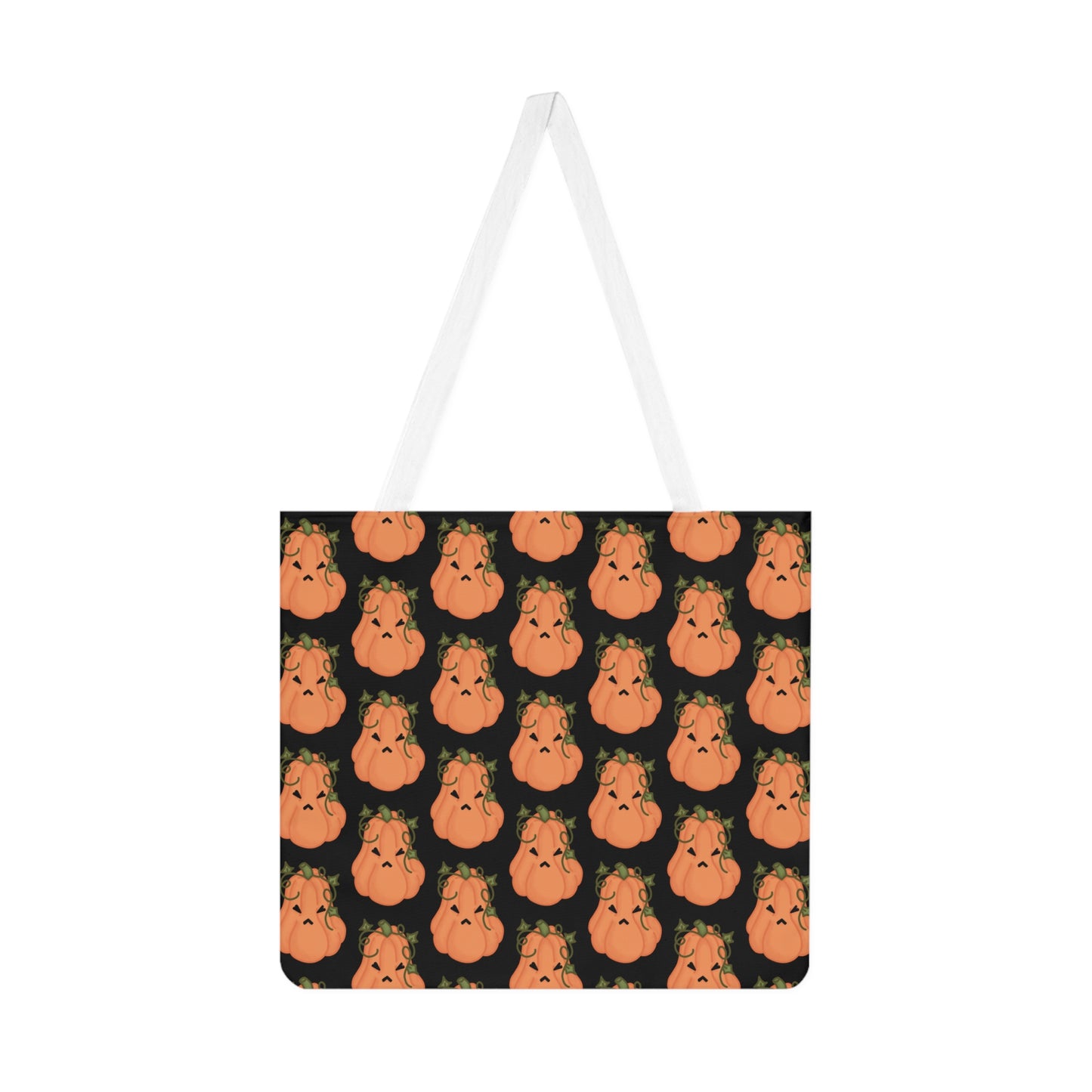 Angry Pumpkin Black Tote Bag
