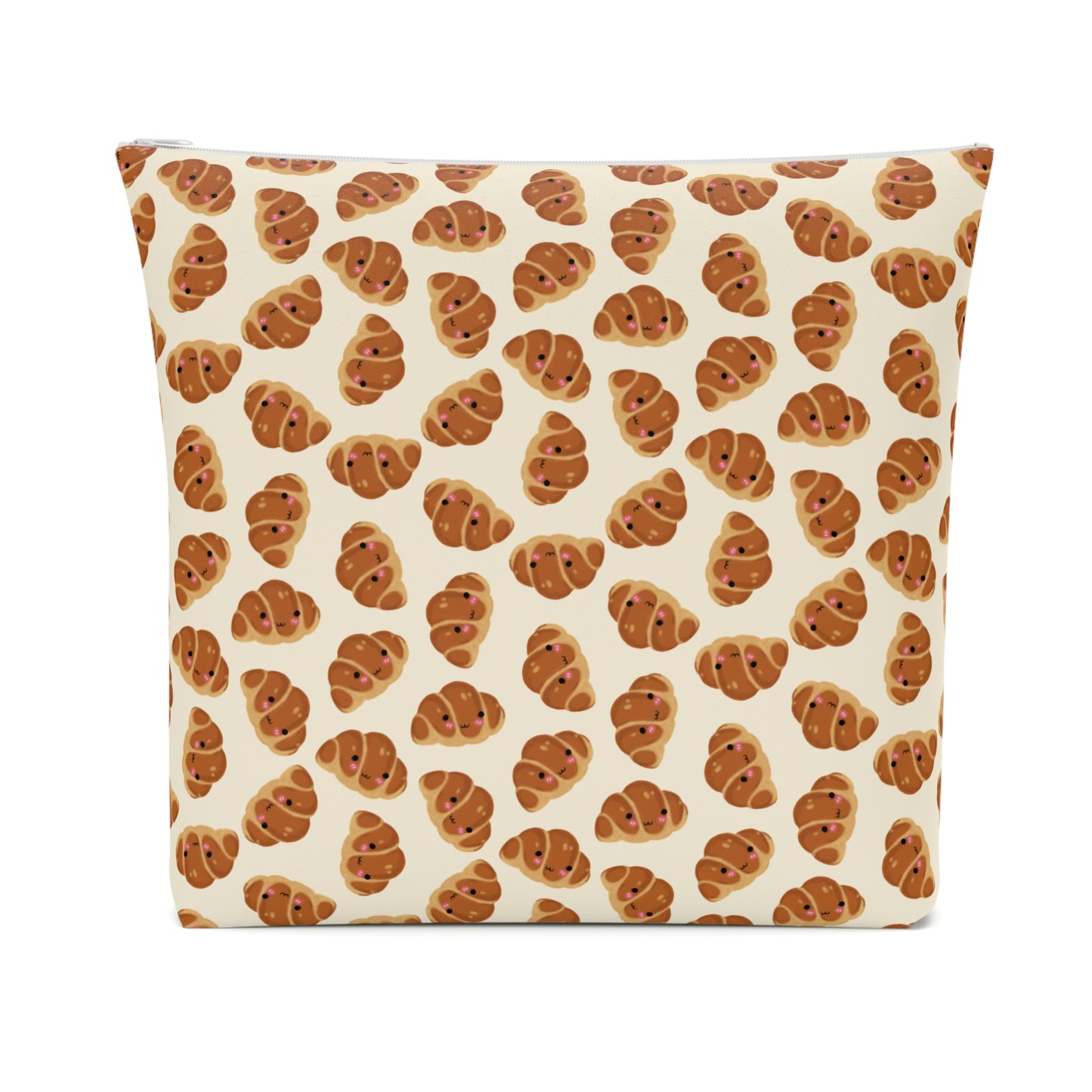 Blushing Croissant Cosmetic Bag