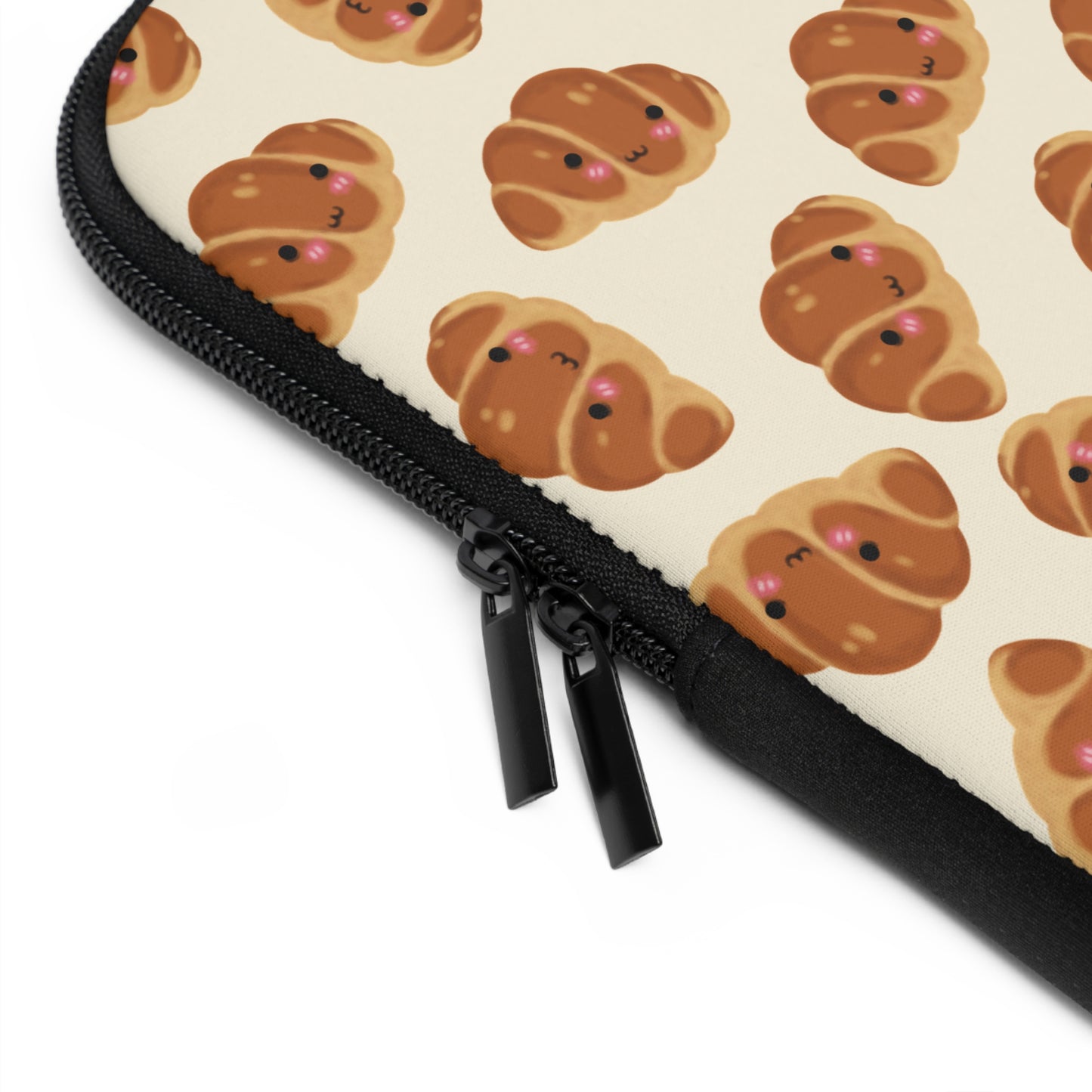 Blushing Croissant Laptop Sleeve