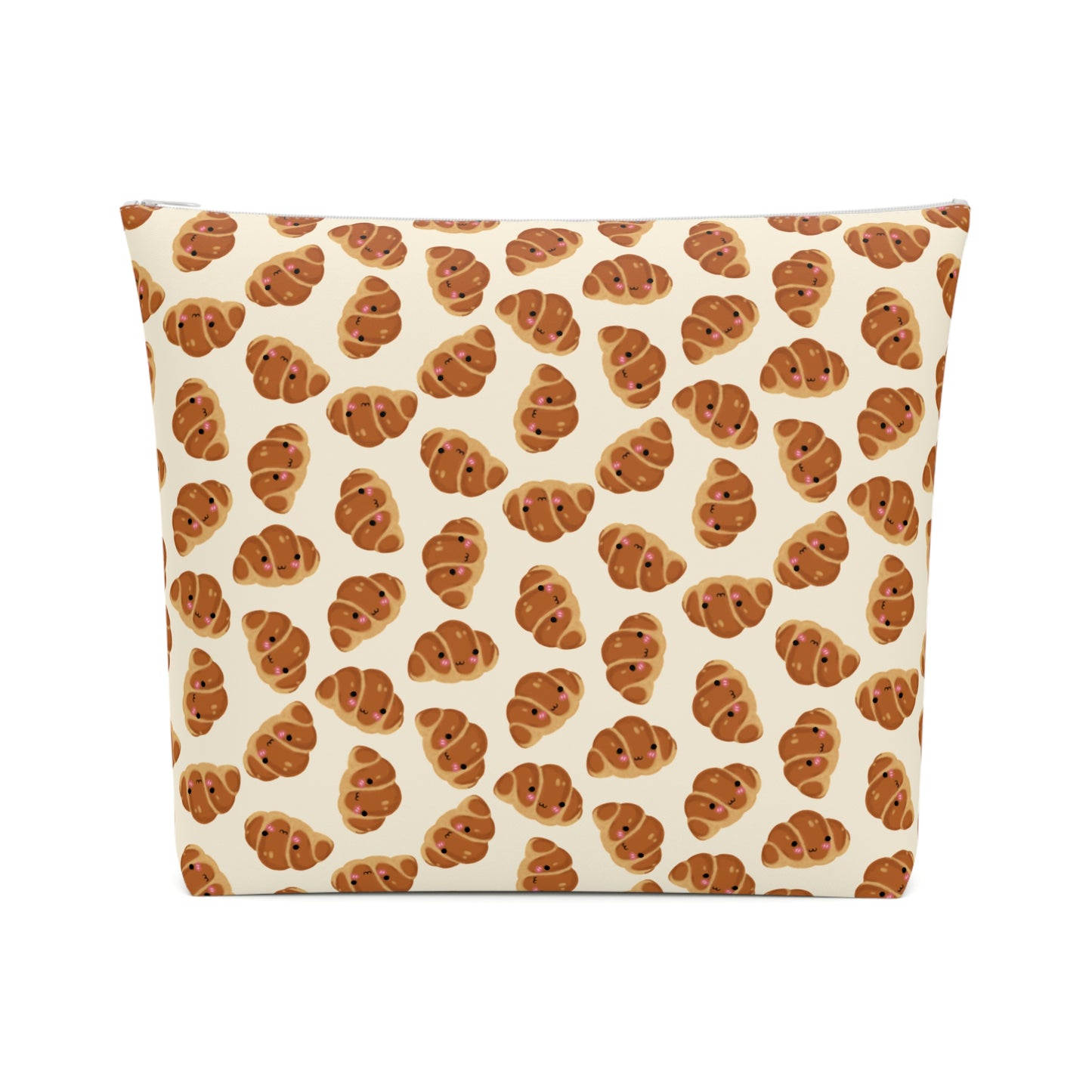 Blushing Croissant Cosmetic Bag