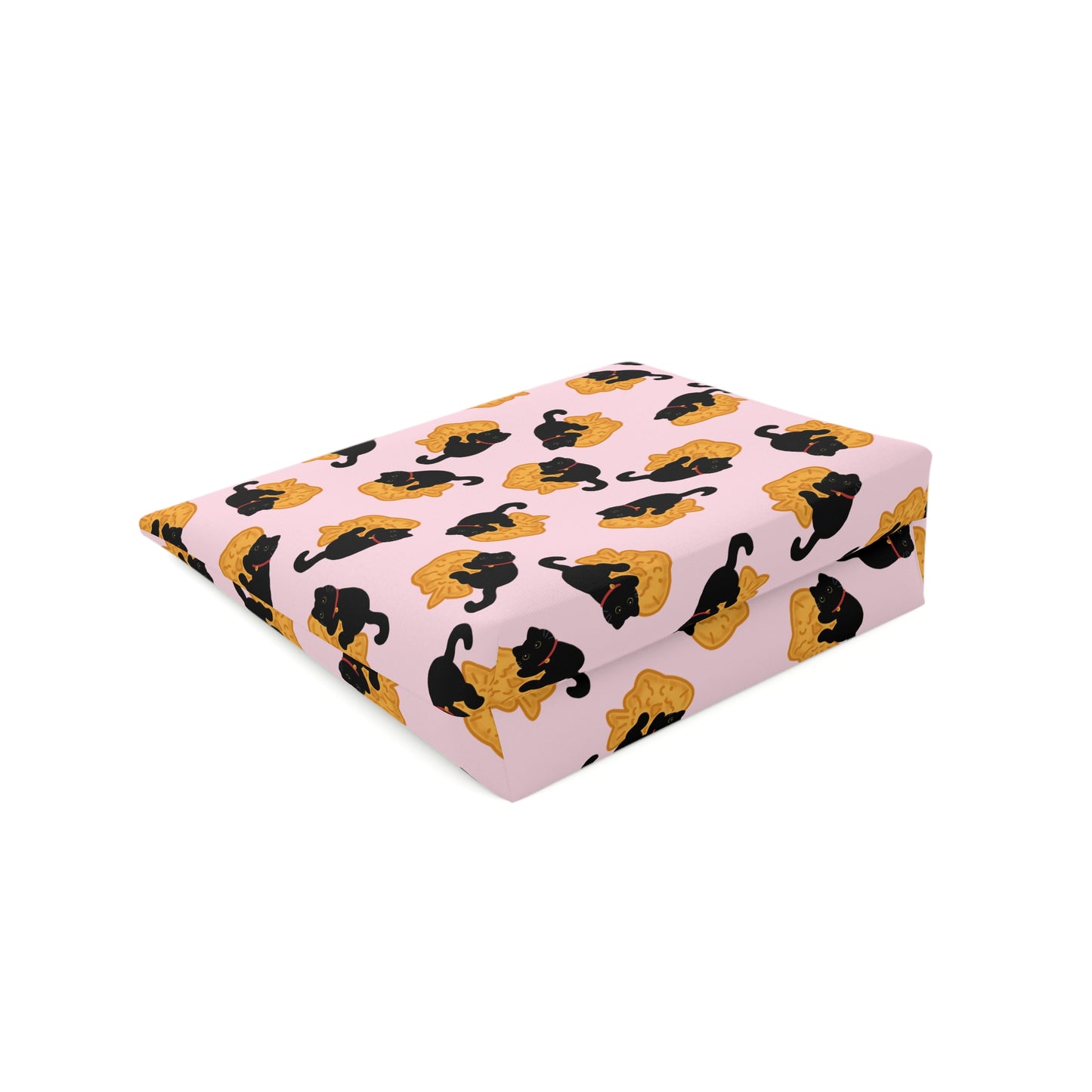 Baby Pink Black Cat Taiyaki Cosmetic Bag