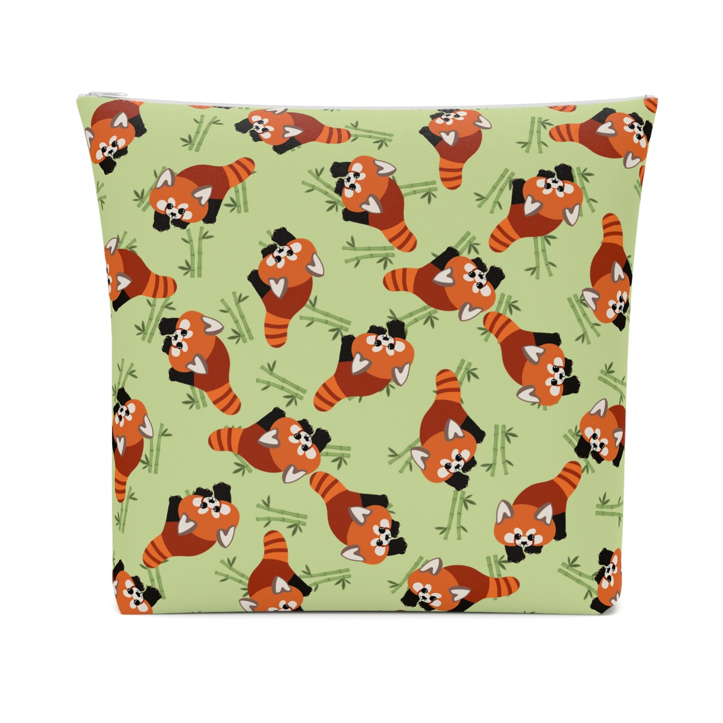 Matcha Green Red Panda Cosmetic Bag