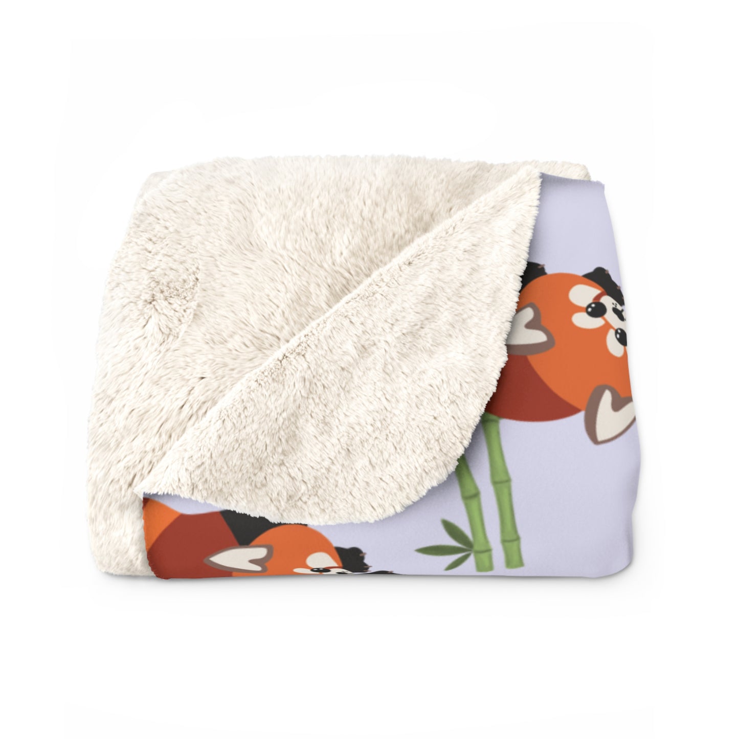 Lavender Red Panda Cozy Fleece Blanket