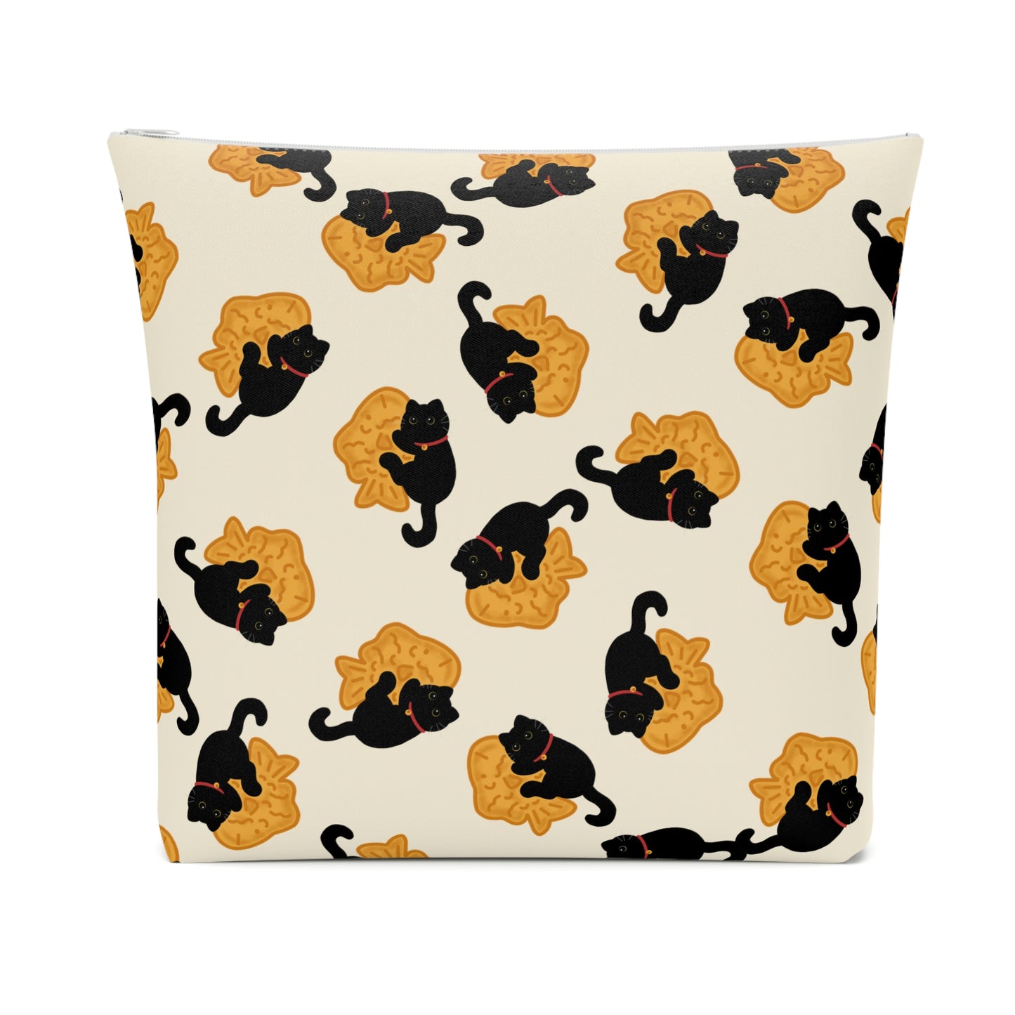 Black Cat Taiyaki Cosmetic Bag