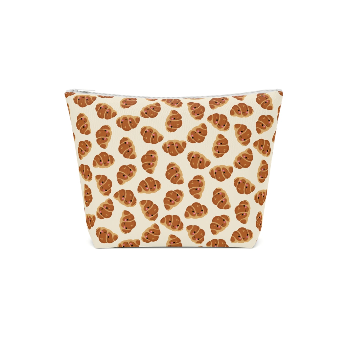 Blushing Croissant Cosmetic Bag