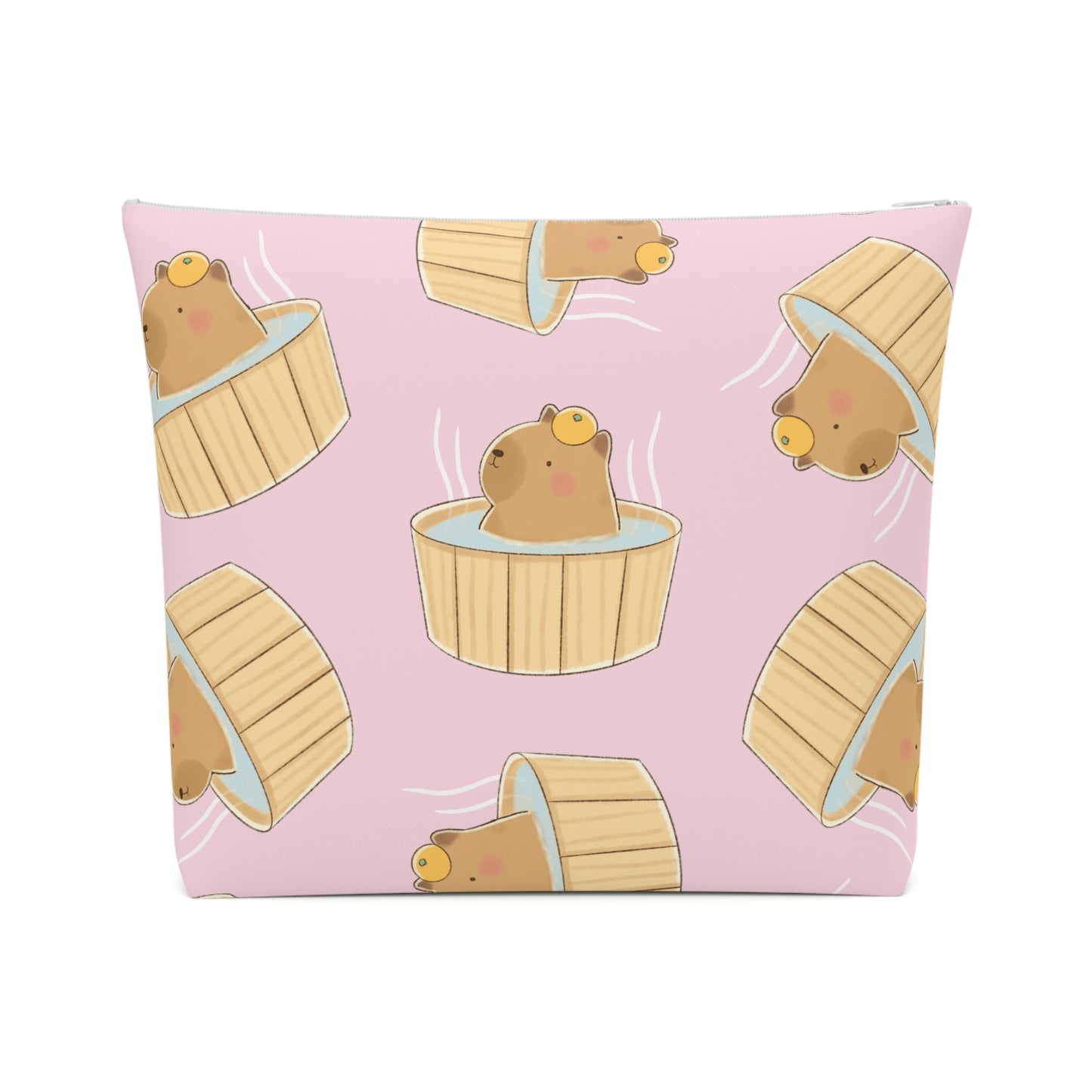 Baby Pink Capybara Bath Cosmetic Bag