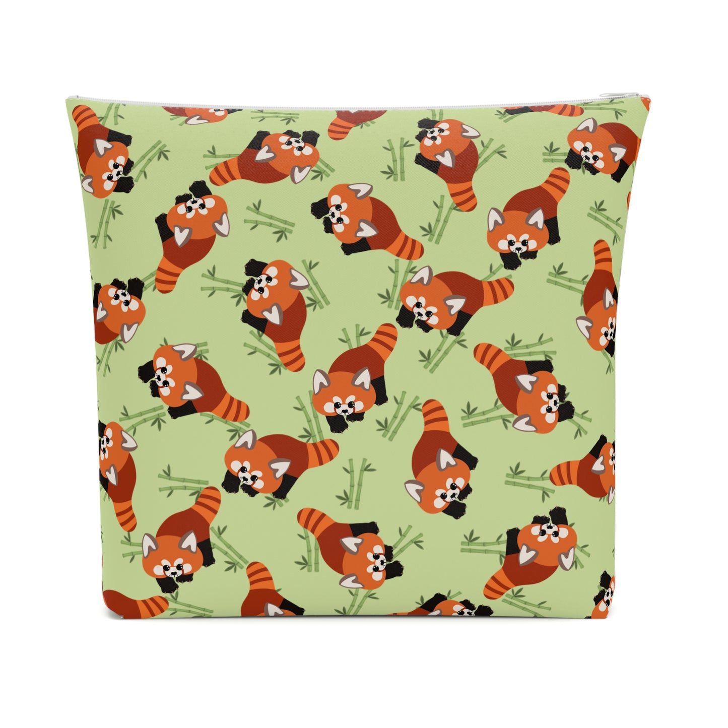 Matcha Green Red Panda Cosmetic Bag
