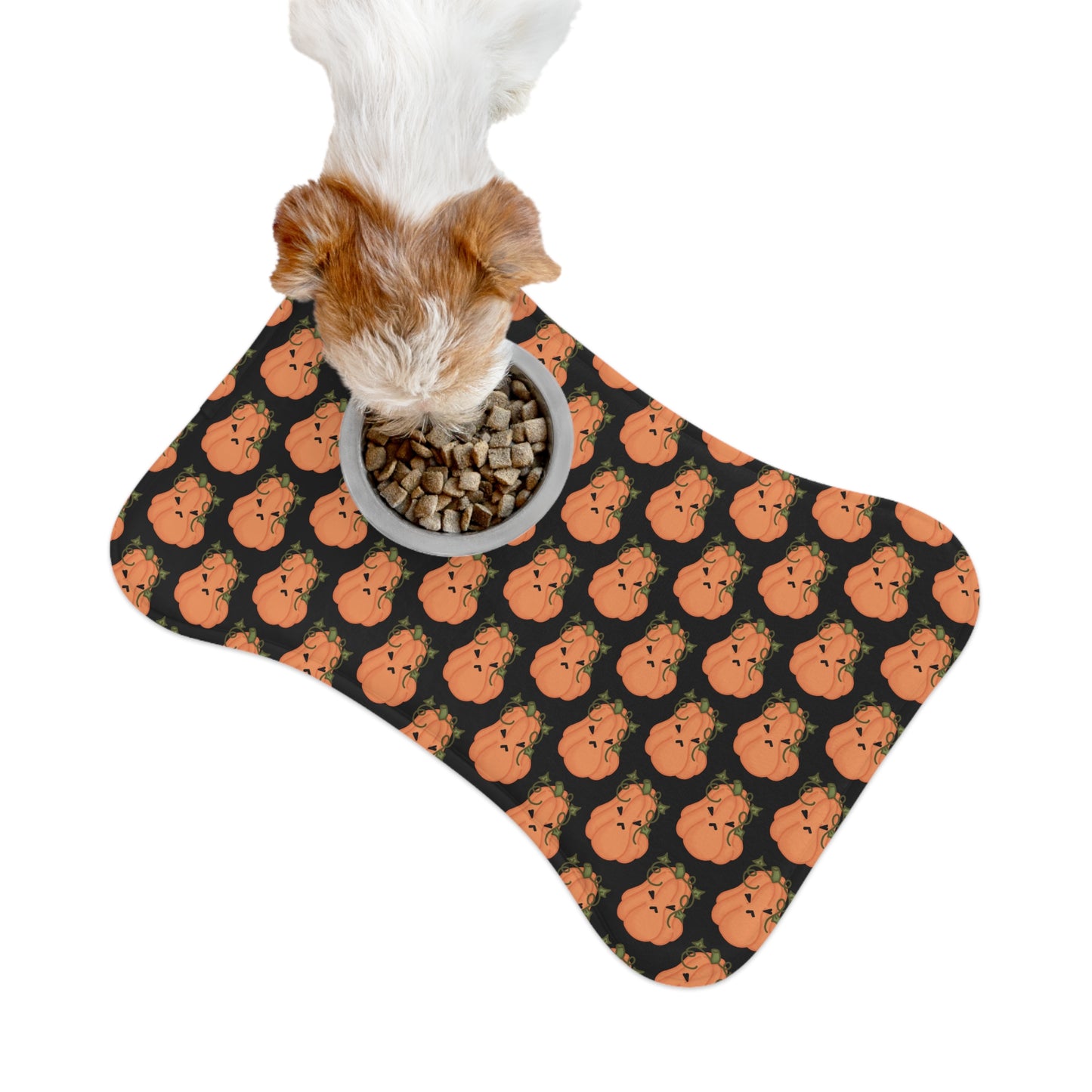 Angry Pumpkin Pet Food Mat