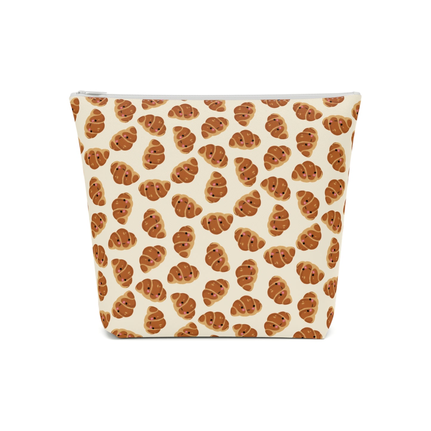 Blushing Croissant Cosmetic Bag