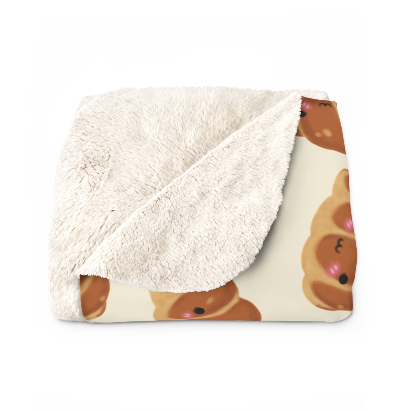 Blushing Croissant Cozy Fleece Blanket