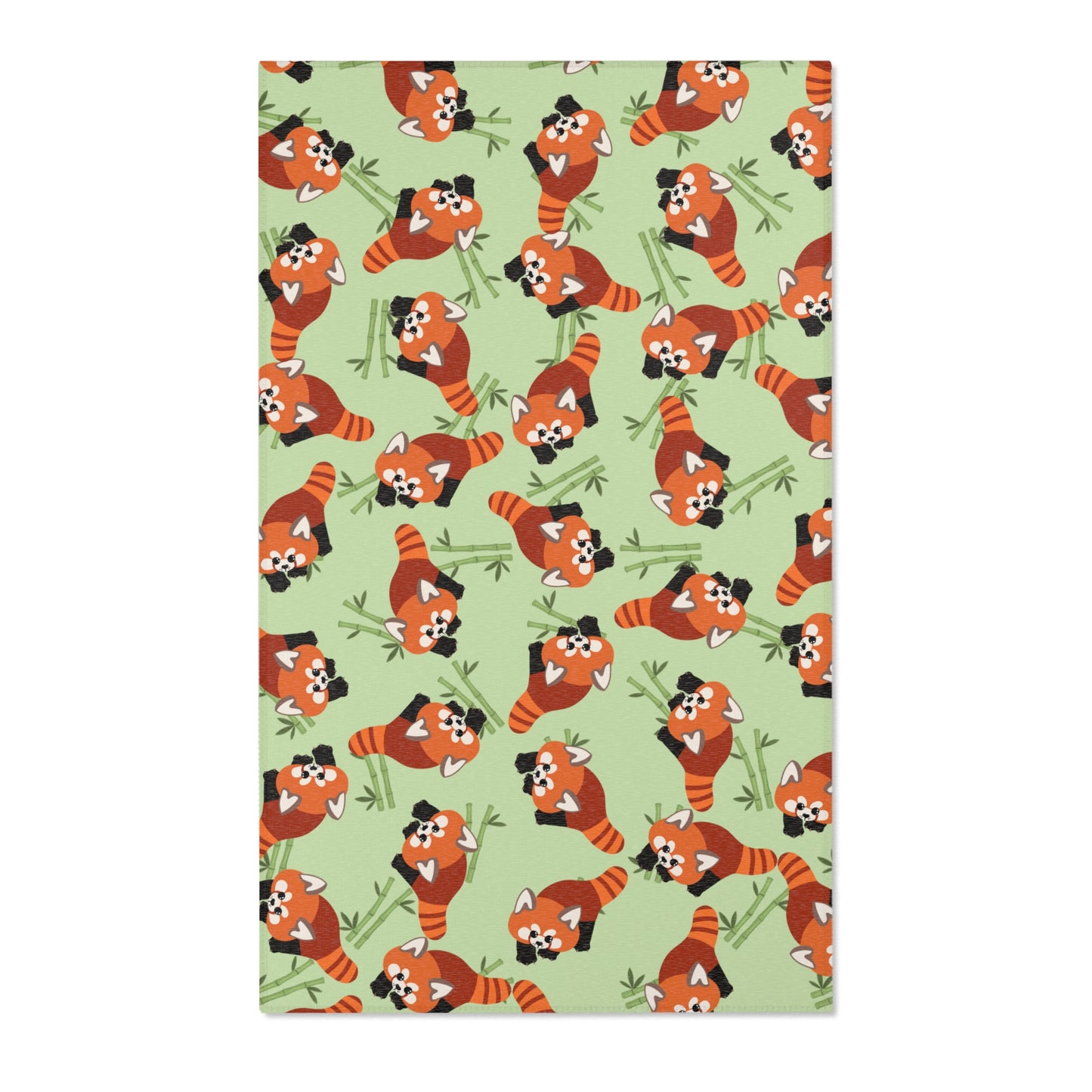 Matcha Green Red Panda Rug