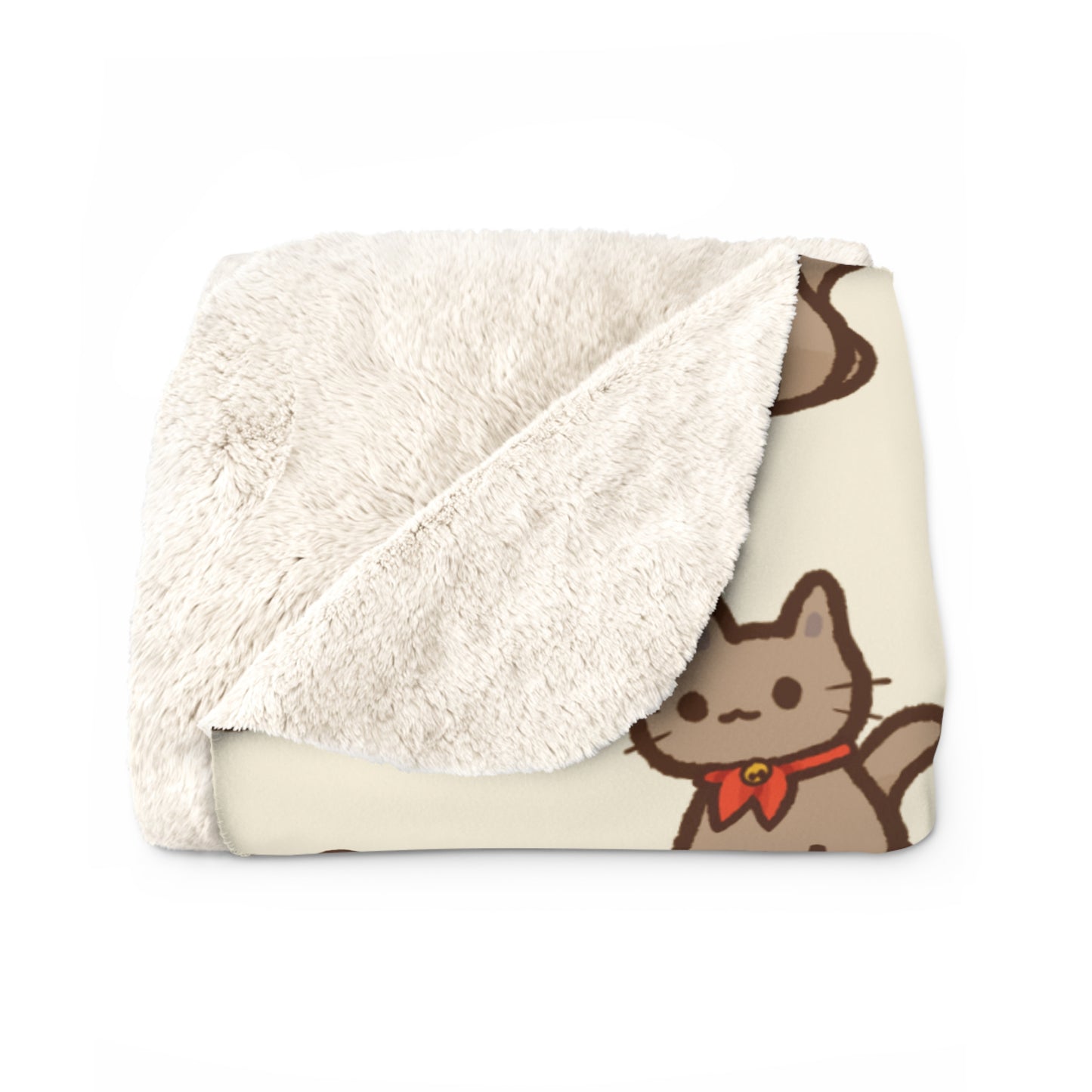 Chocolate Cat Cozy Fleece Blanket