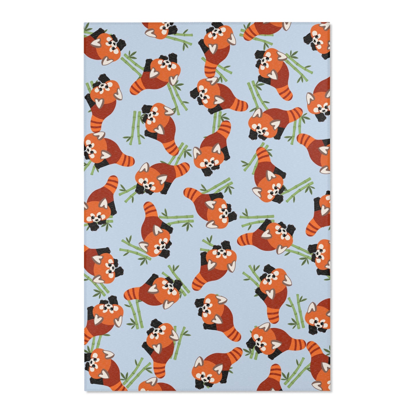 Baby Blue Red Panda Rug
