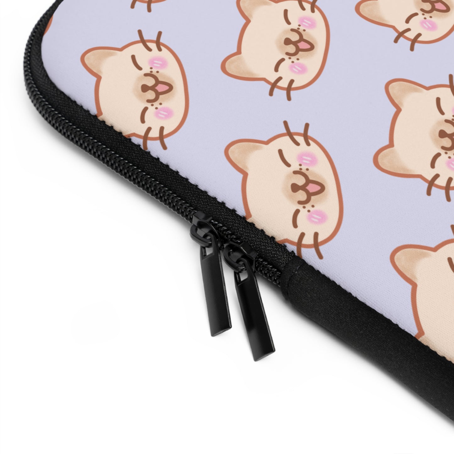 Lavender Kitty Kat Laptop Sleeve