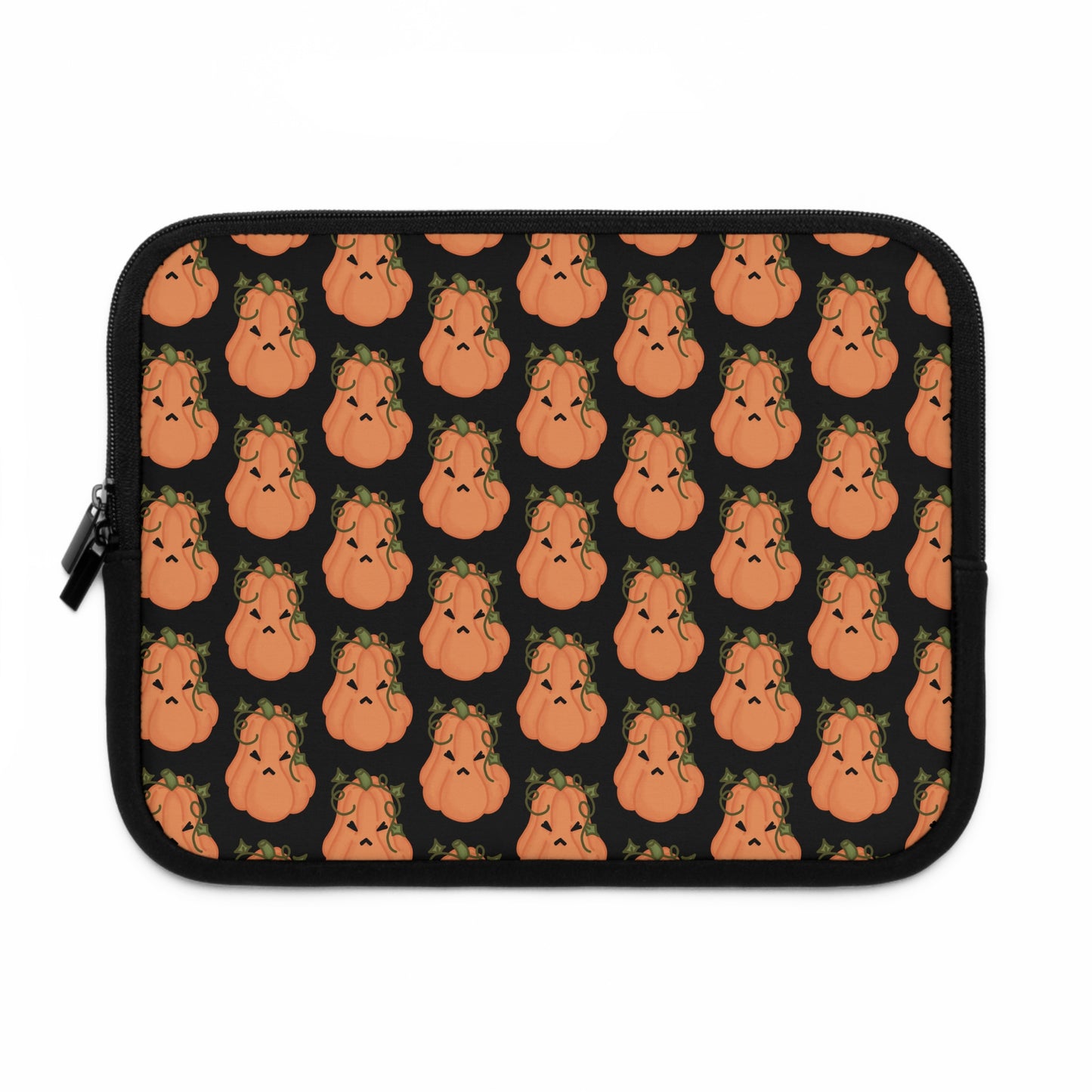 Angry Pumpkin Black Laptop Sleeve