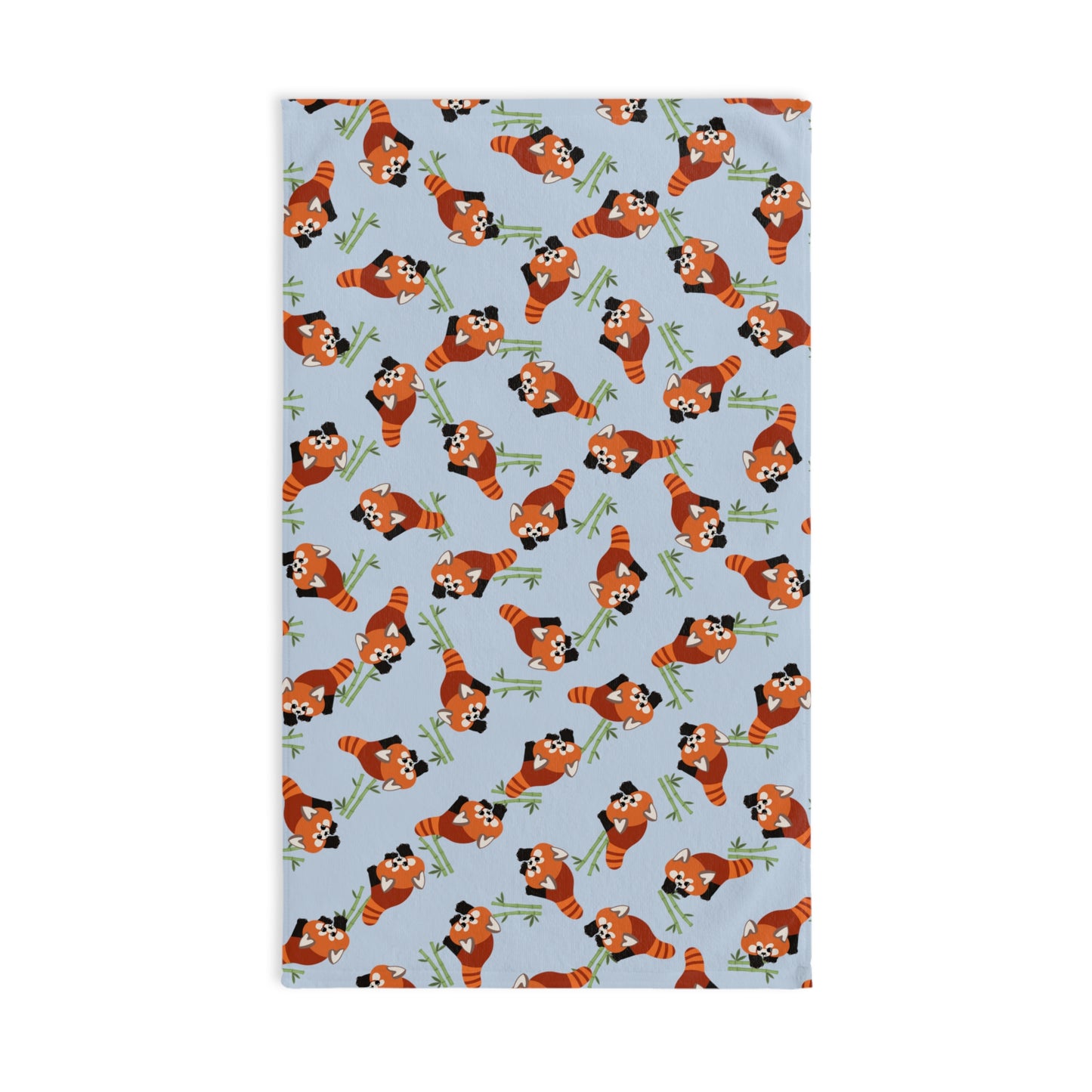 Baby Blue Red Panda Hand Towel