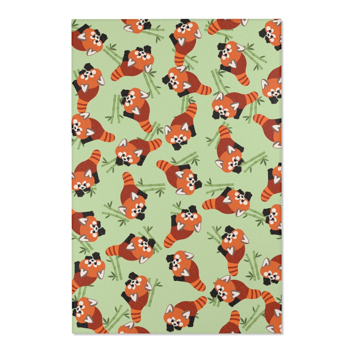 Matcha Green Red Panda Rug