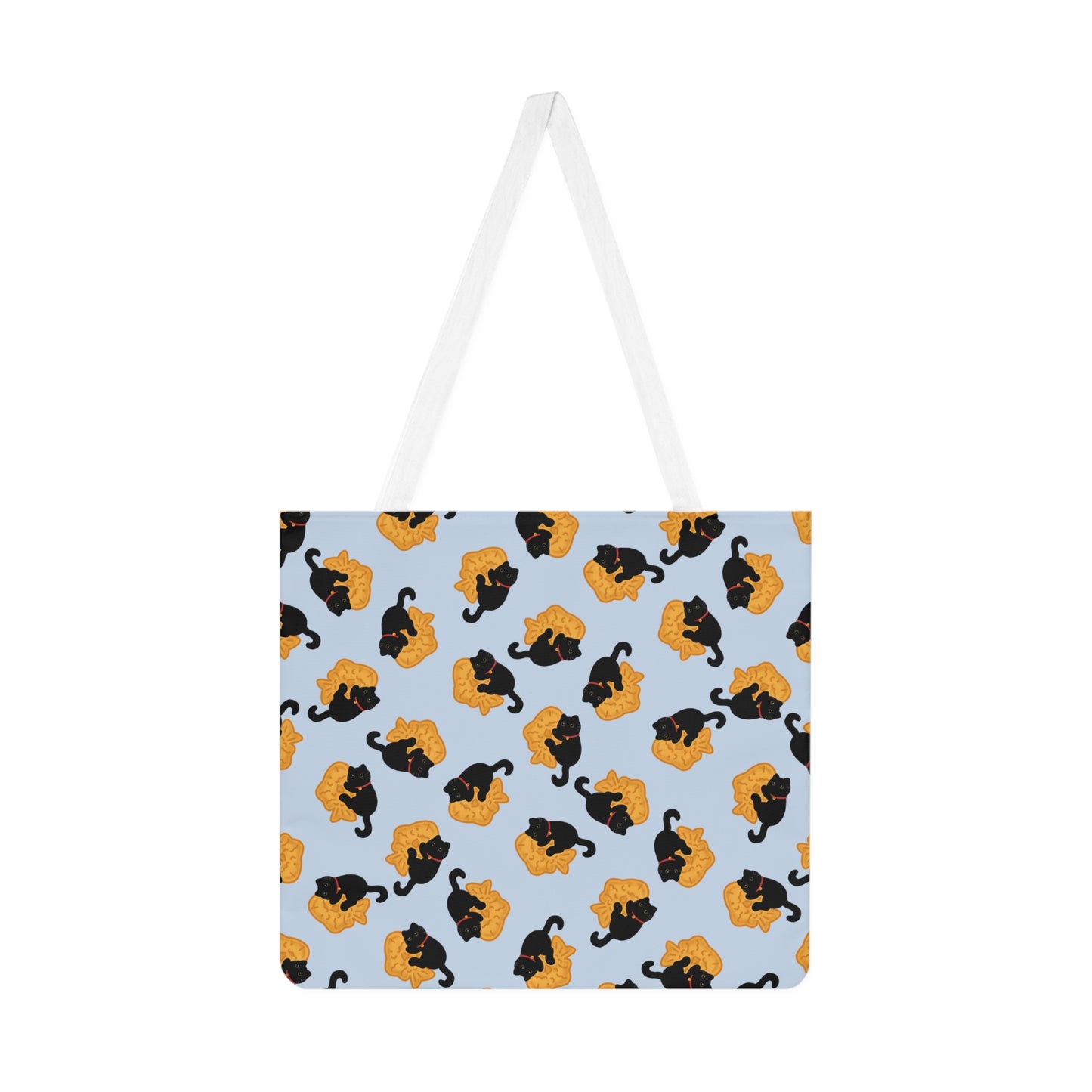 Baby Blue Black Cat Taiyaki Tote Bag
