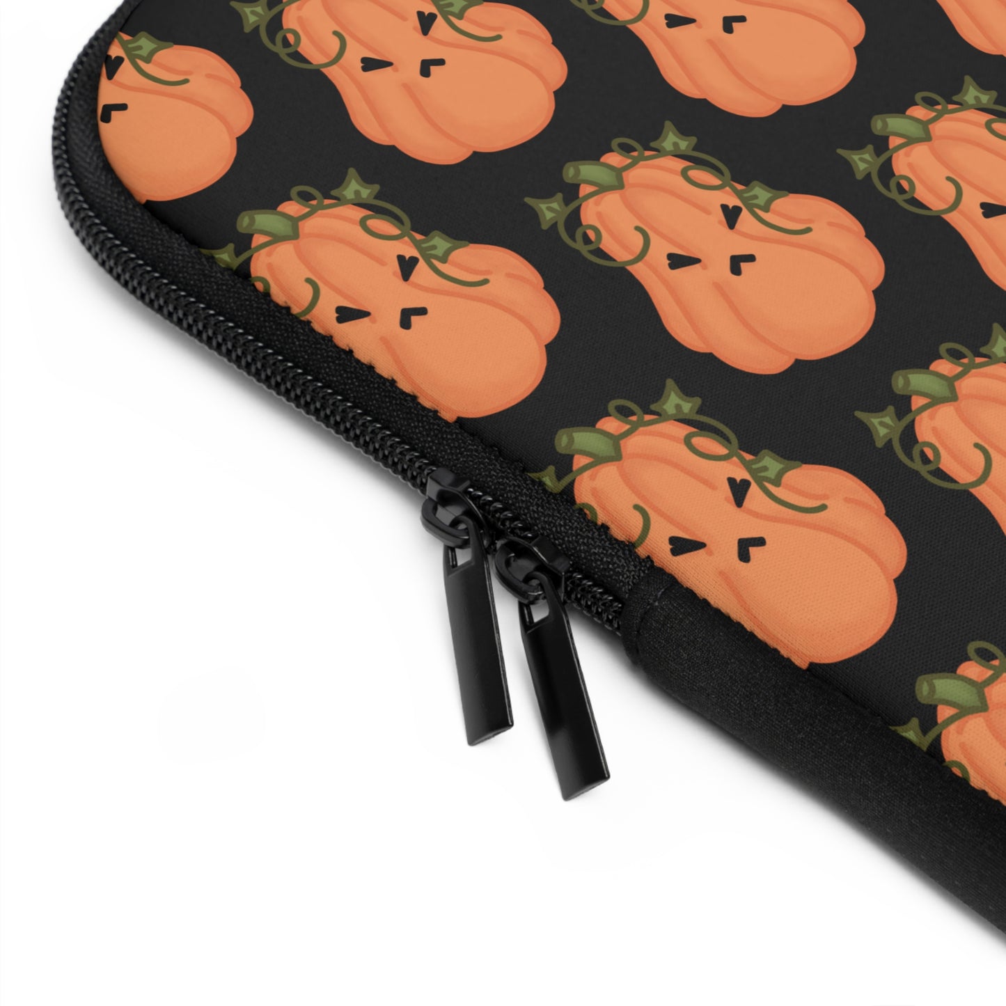 Angry Pumpkin Black Laptop Sleeve