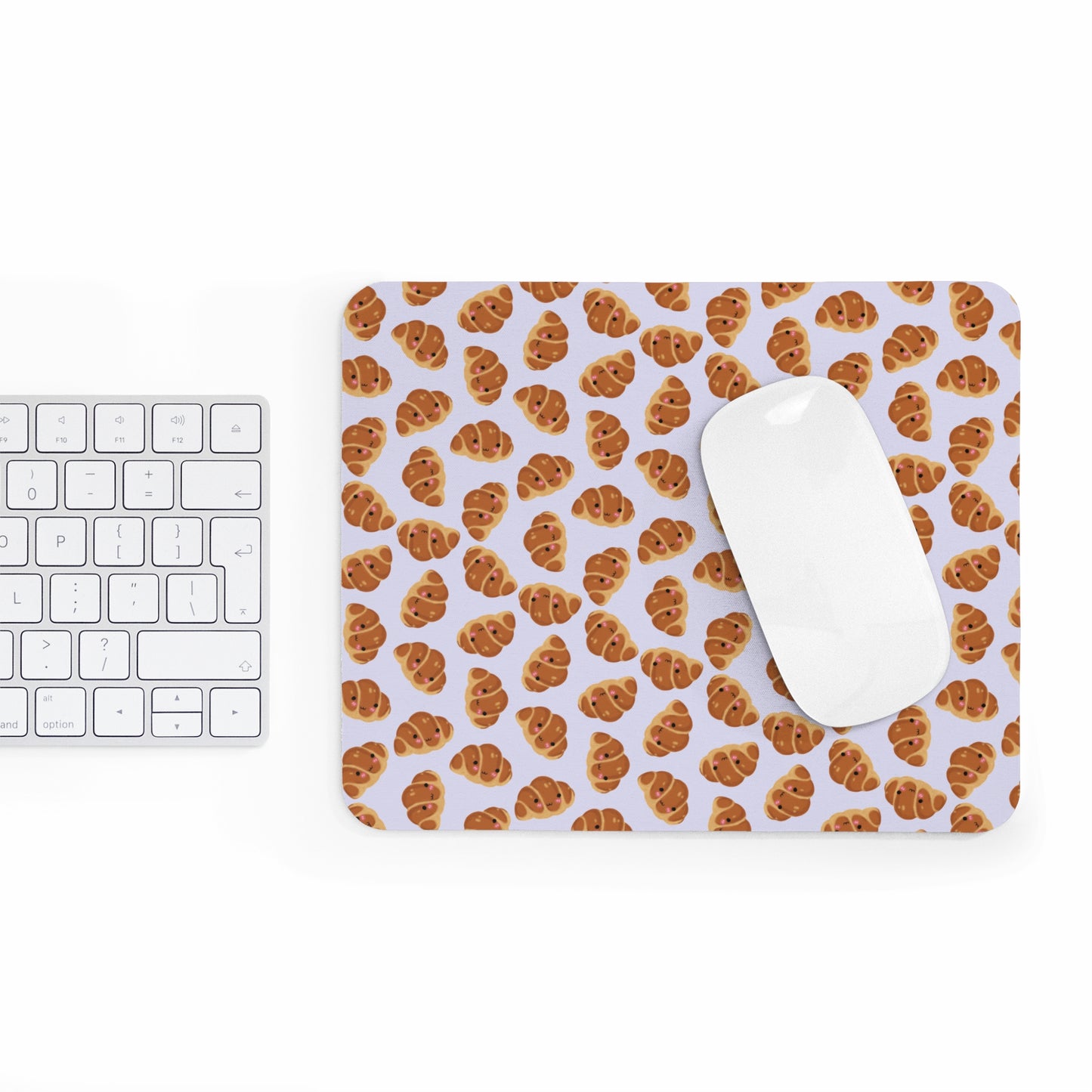 Lavender Blushing Croissant Mouse Pad