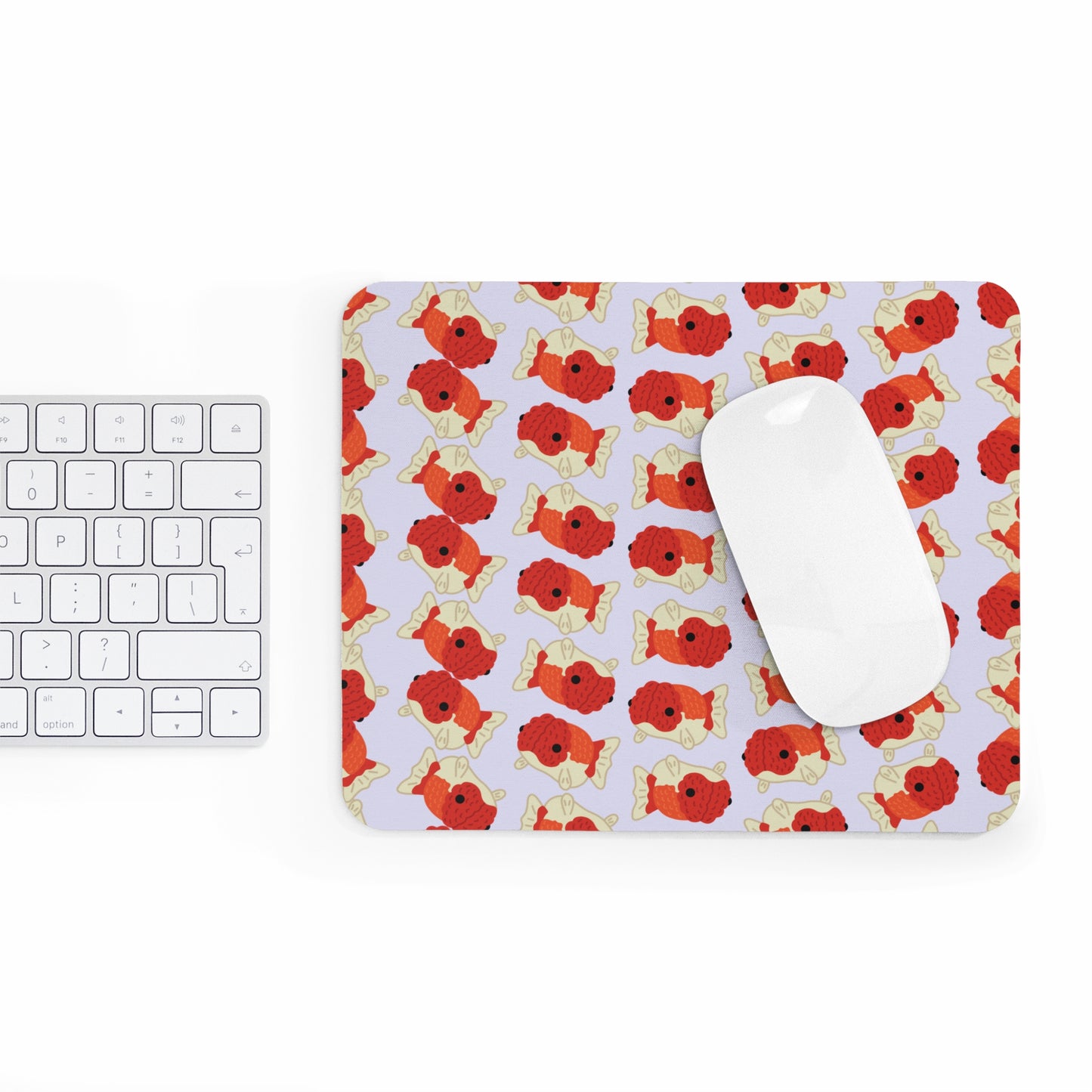 Lavender Chubby Goldfish Mouse Pad