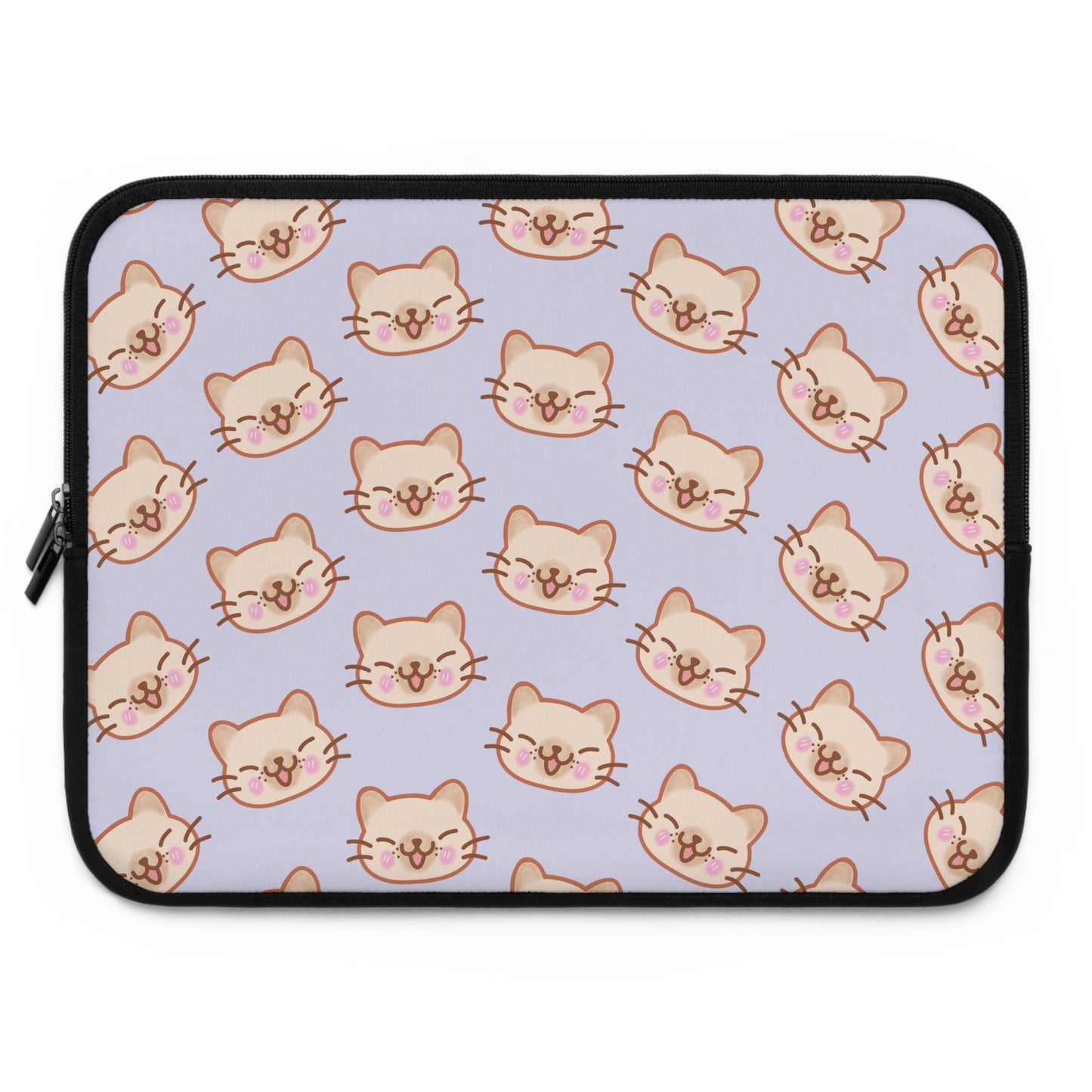 Lavender Kitty Kat Laptop Sleeve