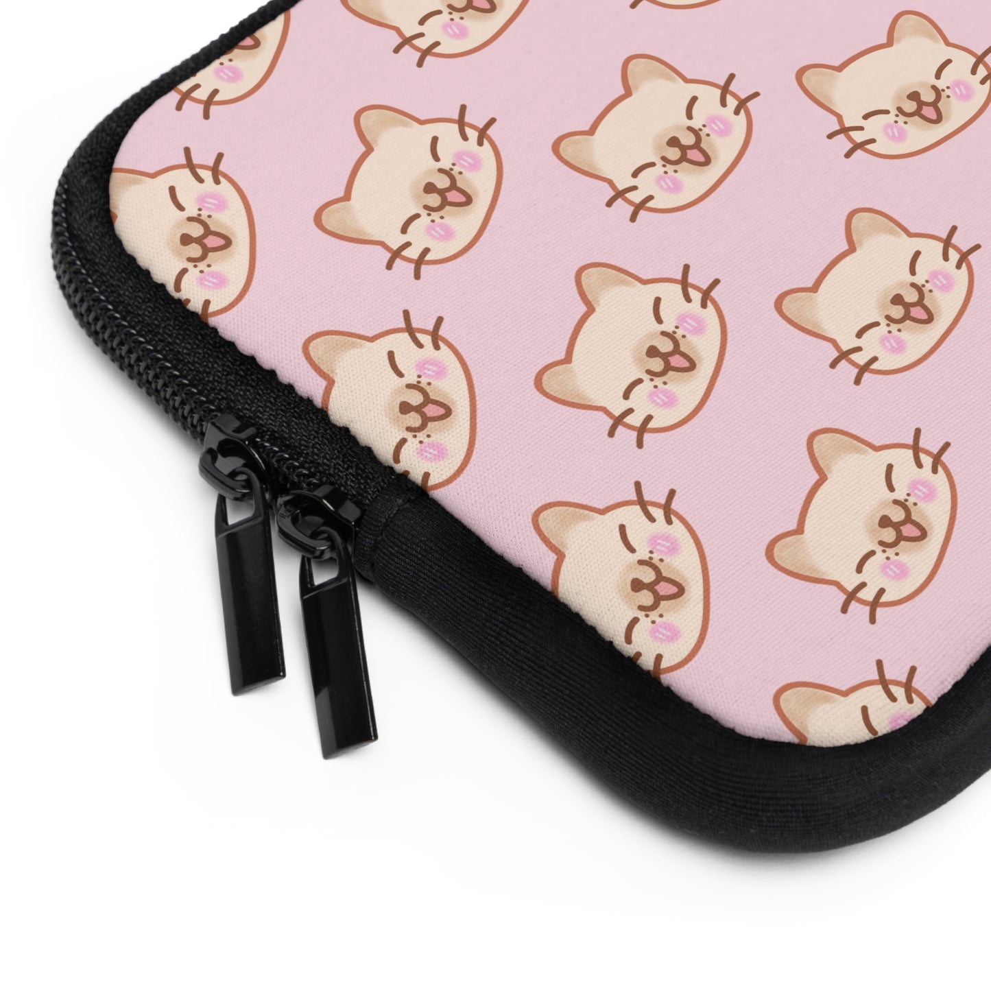 Baby Pink Kitty Kat Laptop Sleeve