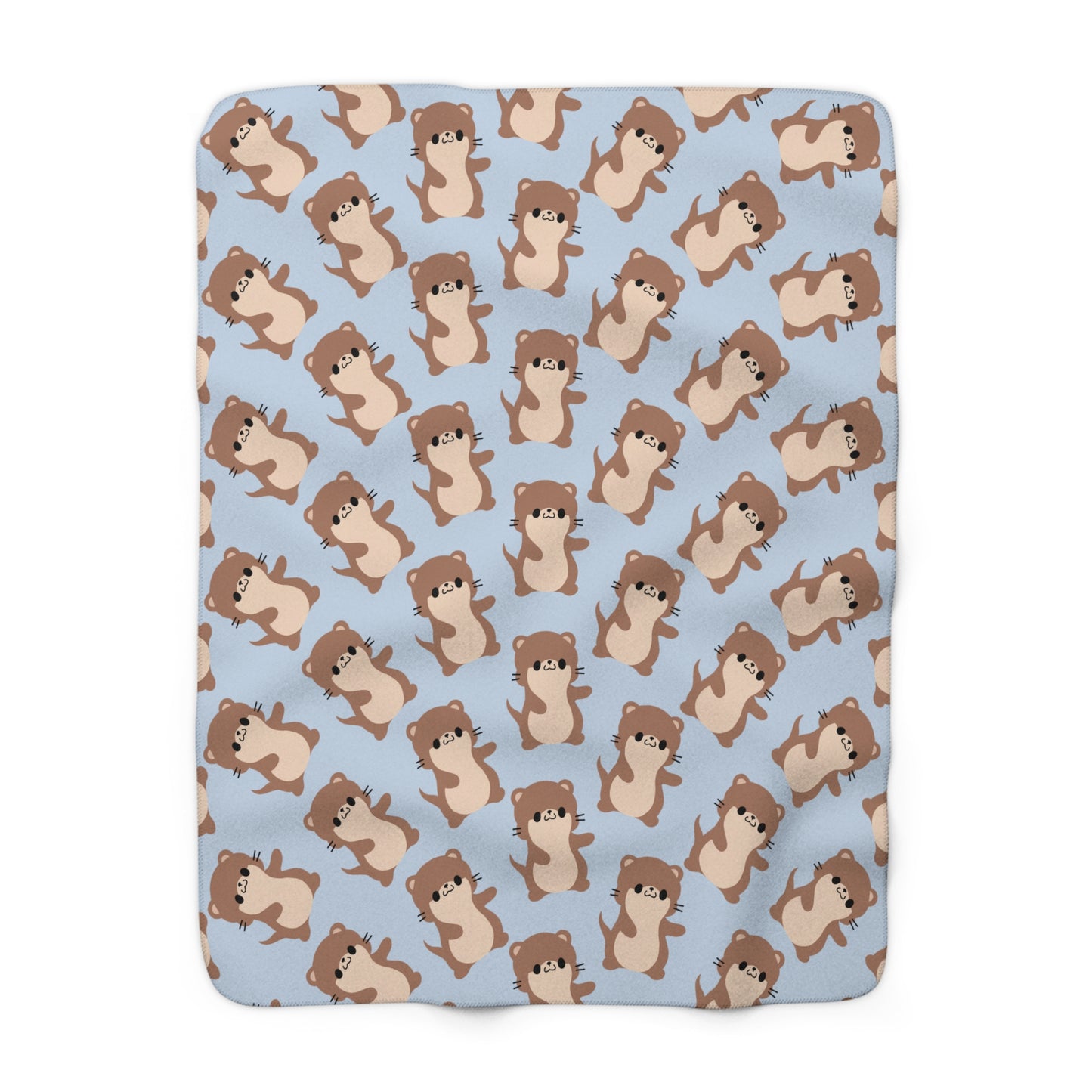 Baby Blue Otter Cozy Fleece Blanket