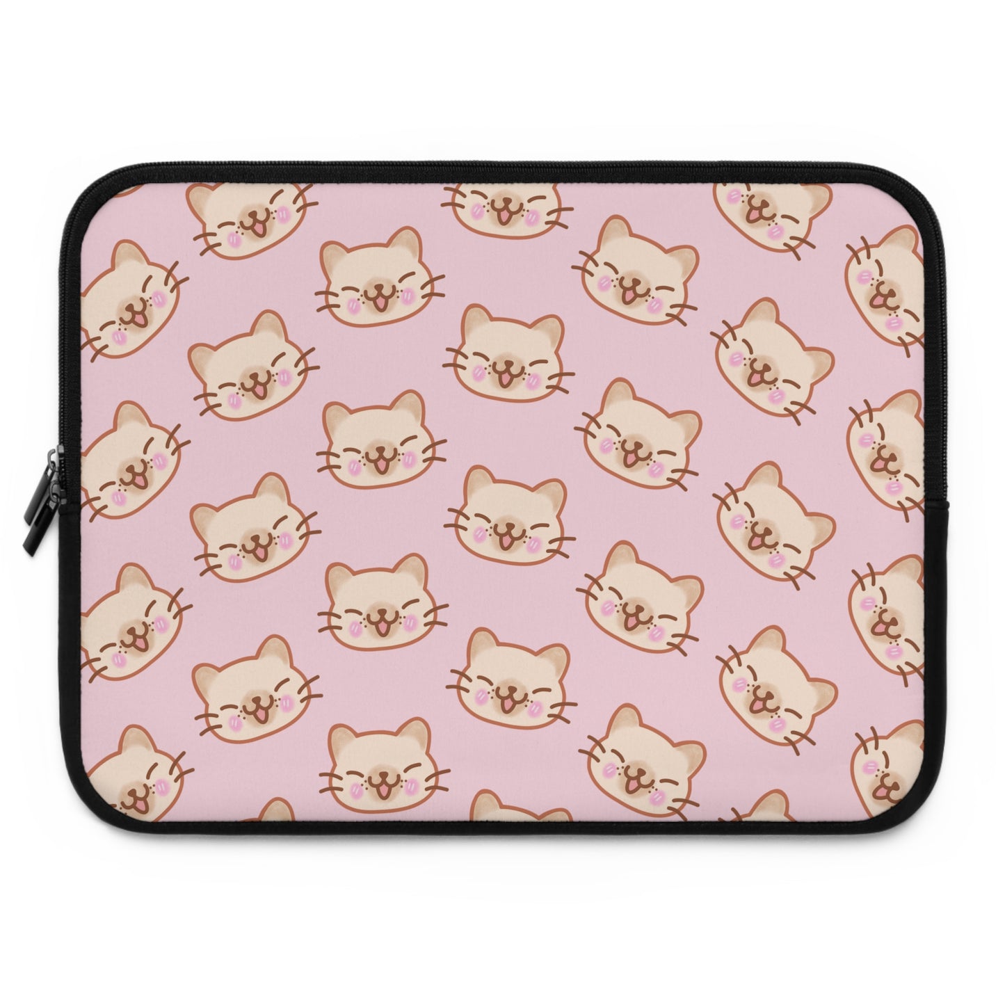 Baby Pink Kitty Kat Laptop Sleeve