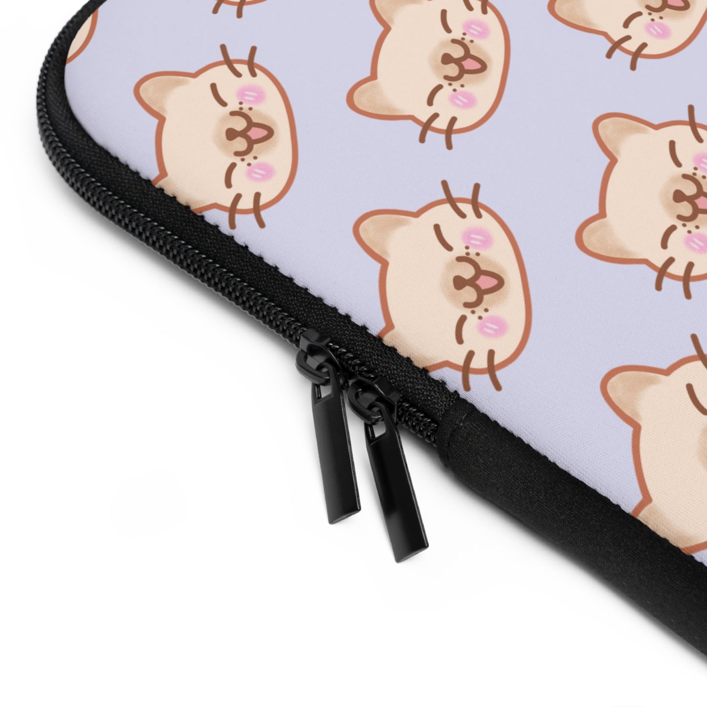 Lavender Kitty Kat Laptop Sleeve