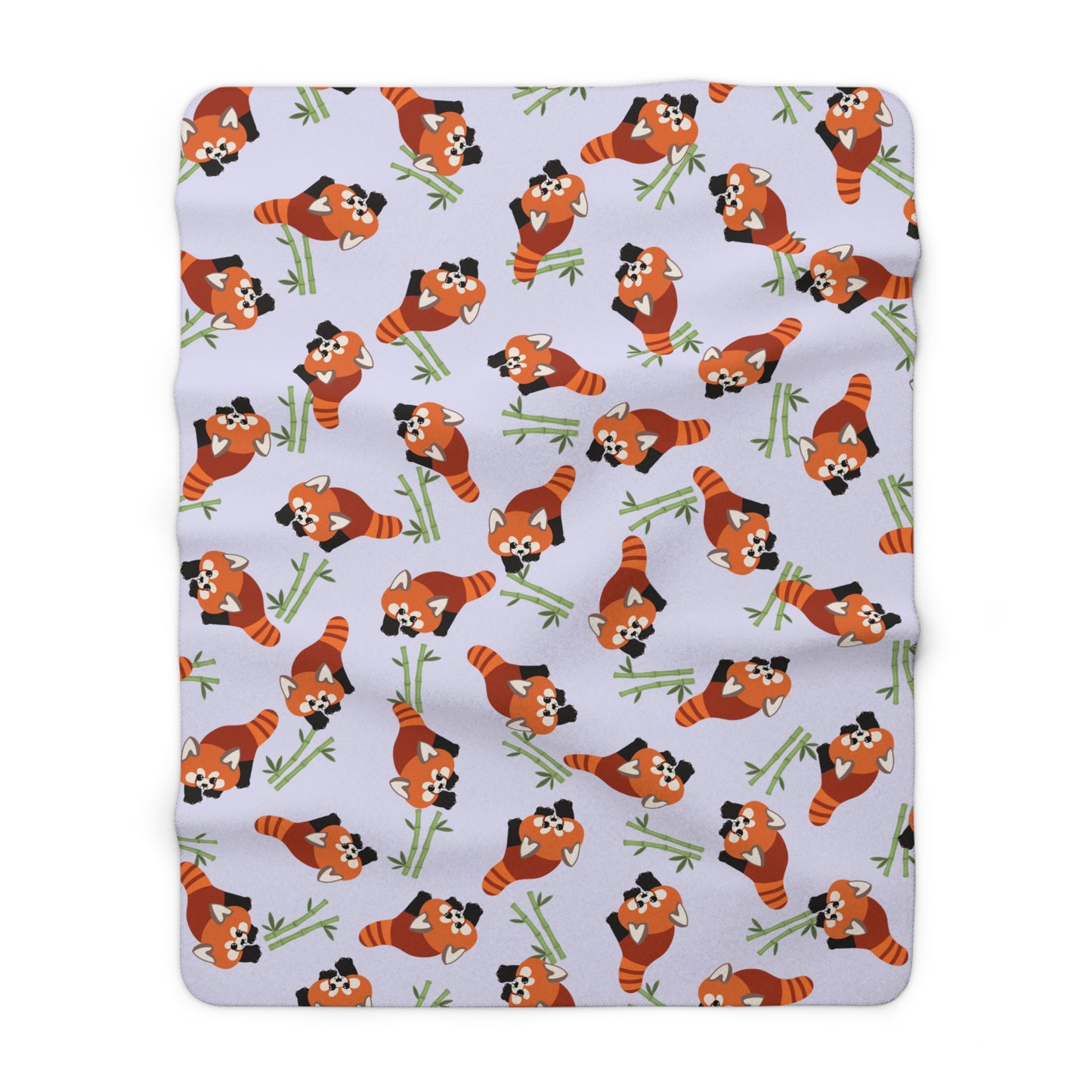 Lavender Red Panda Cozy Fleece Blanket
