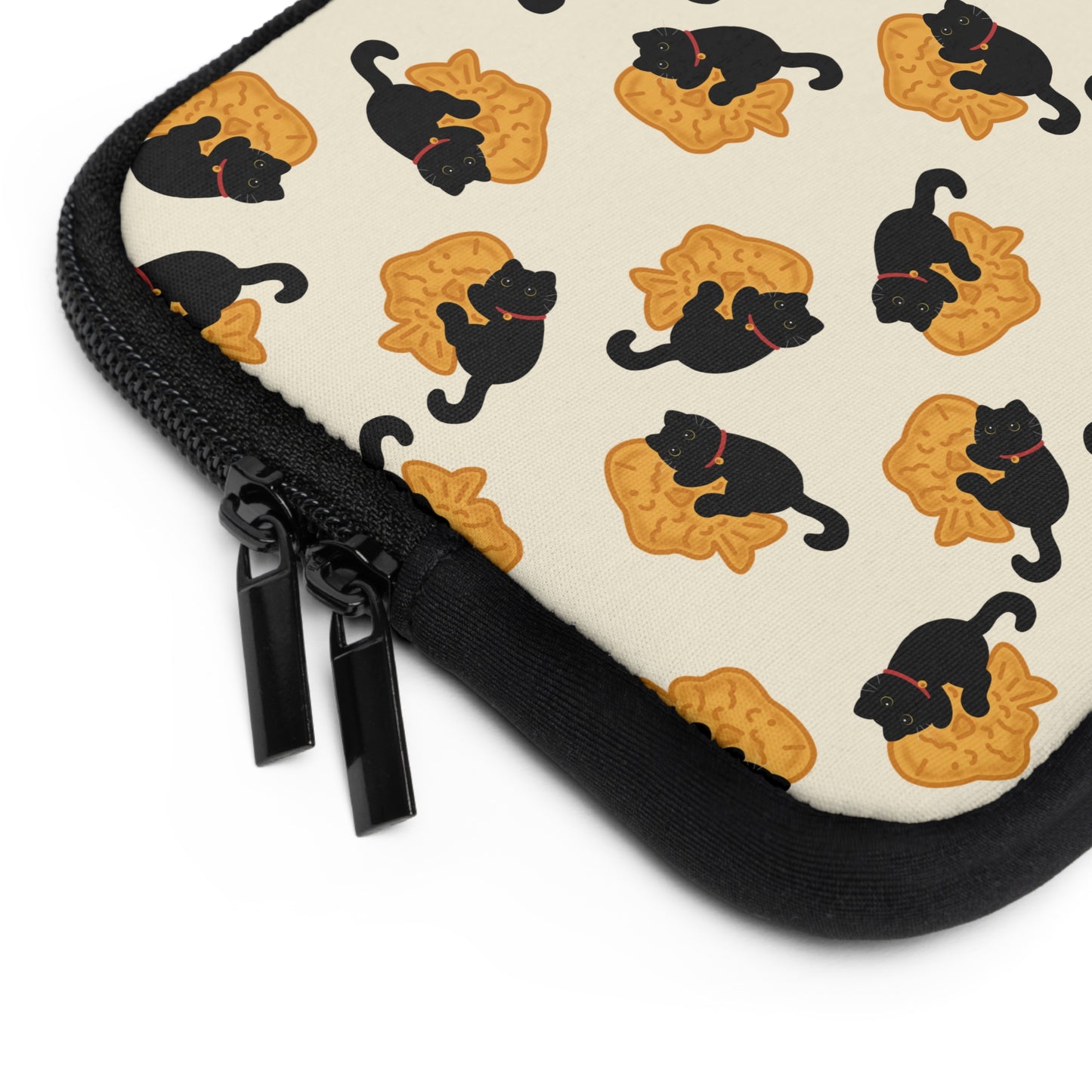 Black Cat Taiyaki Laptop Sleeve