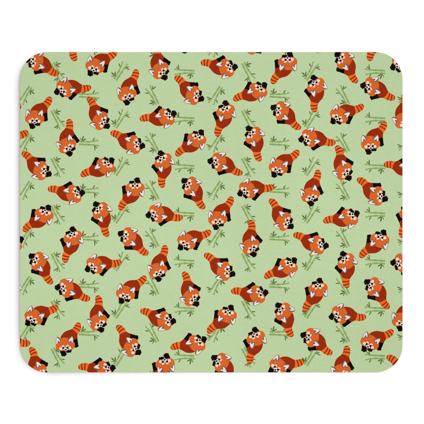 Matcha Green Red Panda Mouse Pad (Type 1)