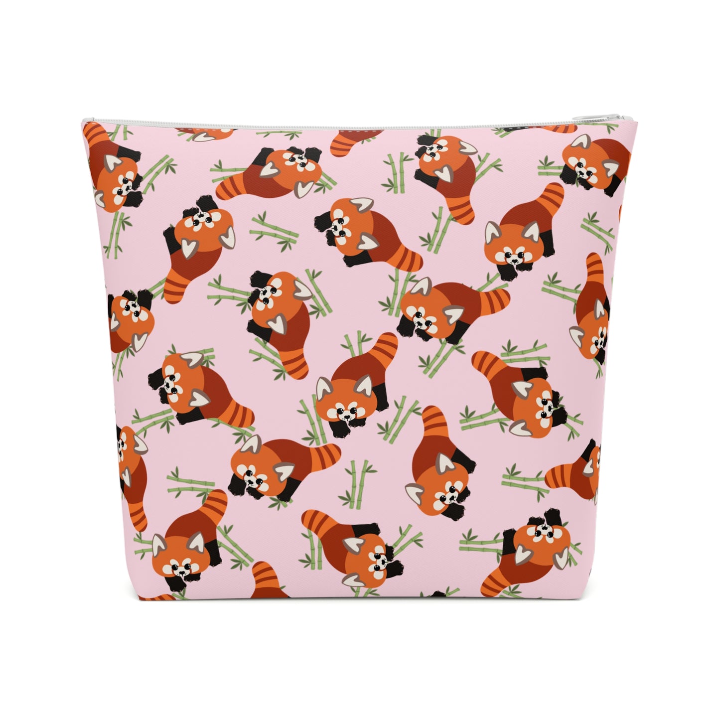 Baby Pink Red Panda Cosmetic Bag