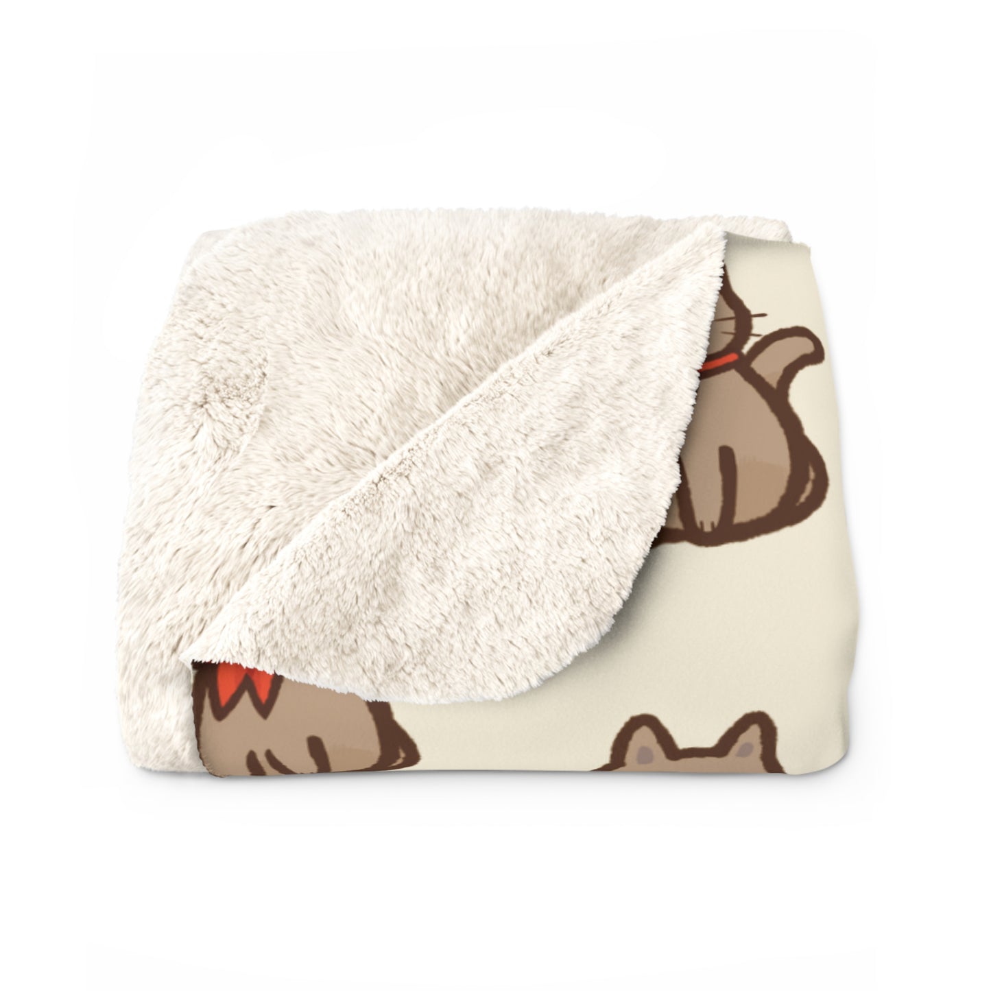 Chocolate Cat Cozy Fleece Blanket