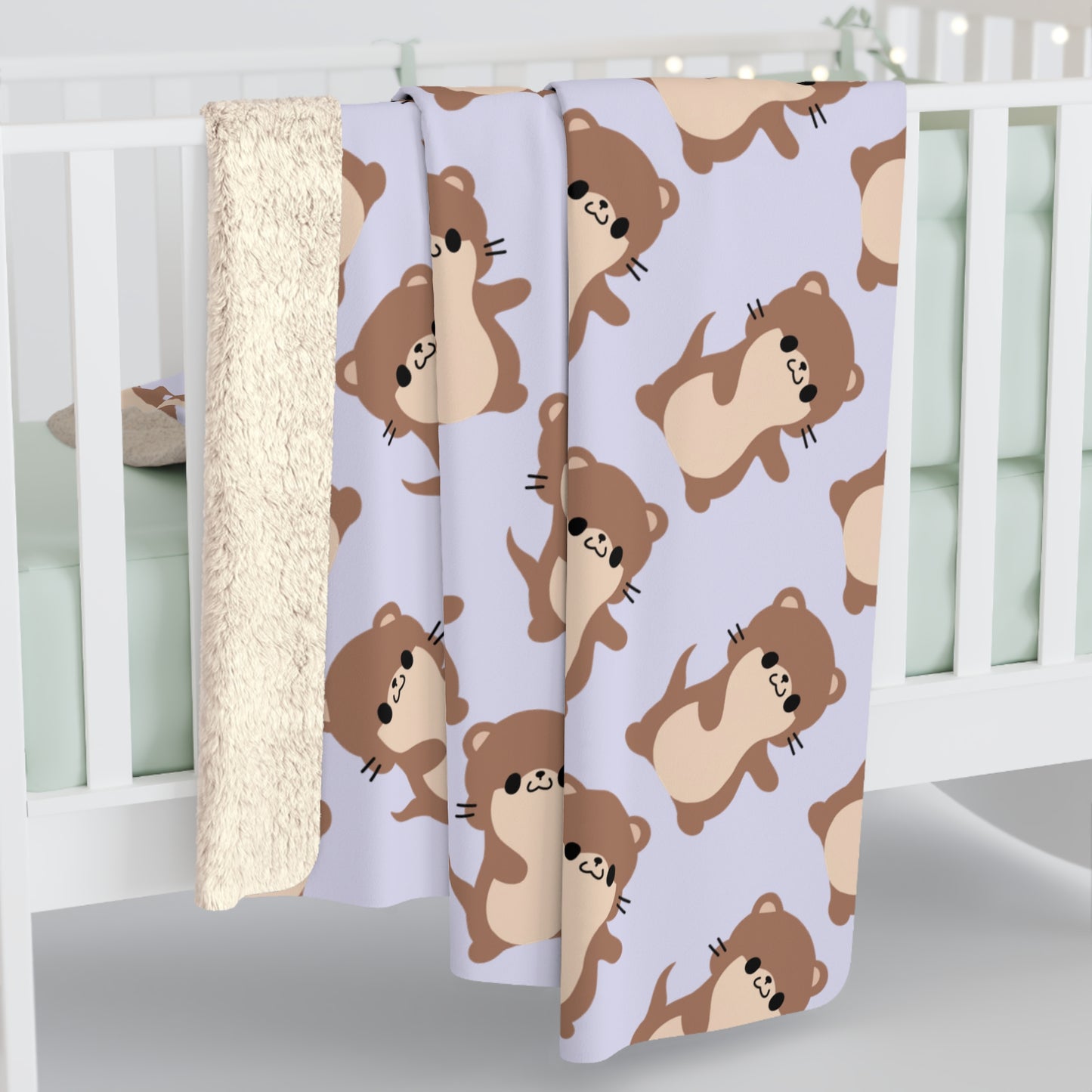 Lavender Otter Cozy Fleece Blanket
