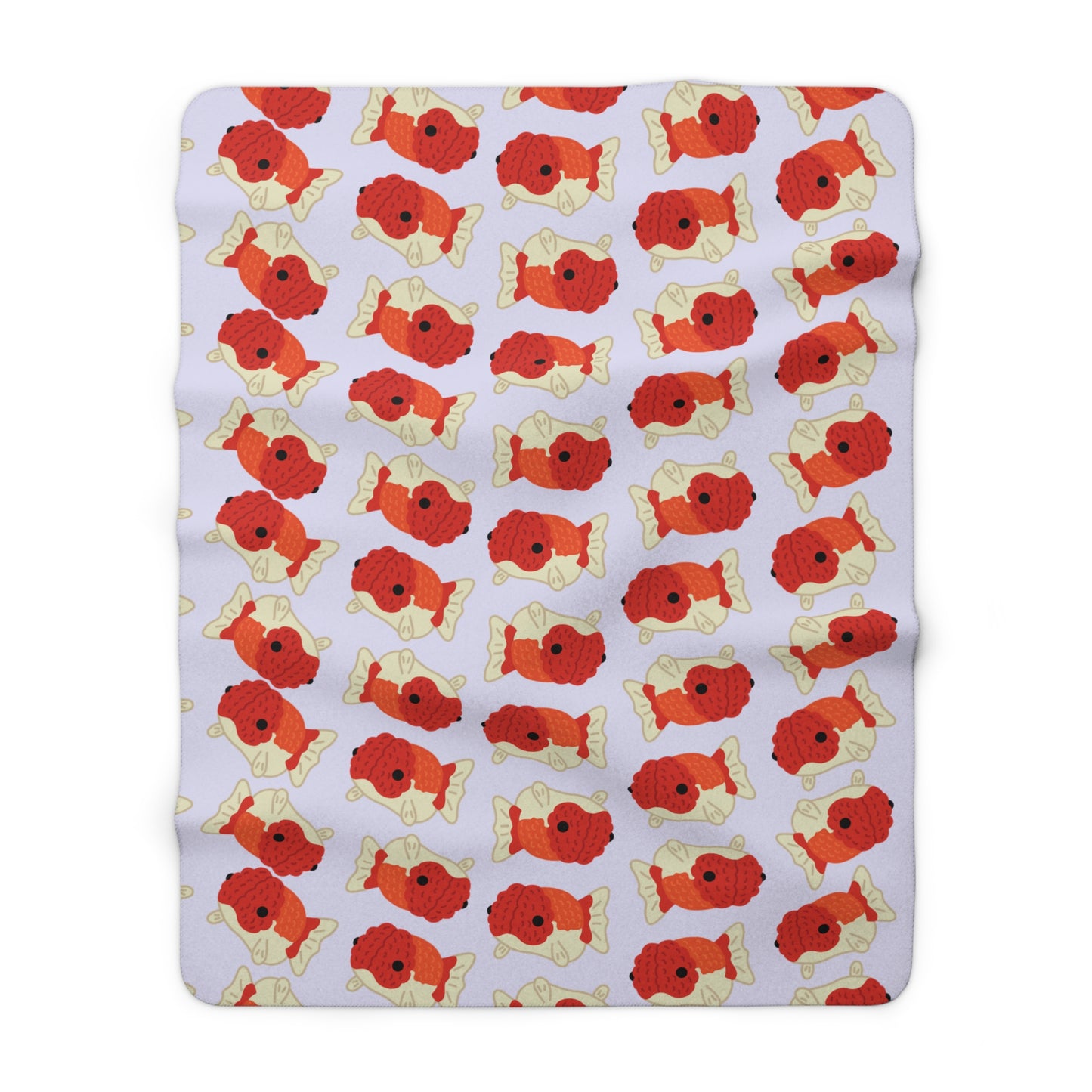 Lavender Chubby Goldfish Cozy Fleece Blanket