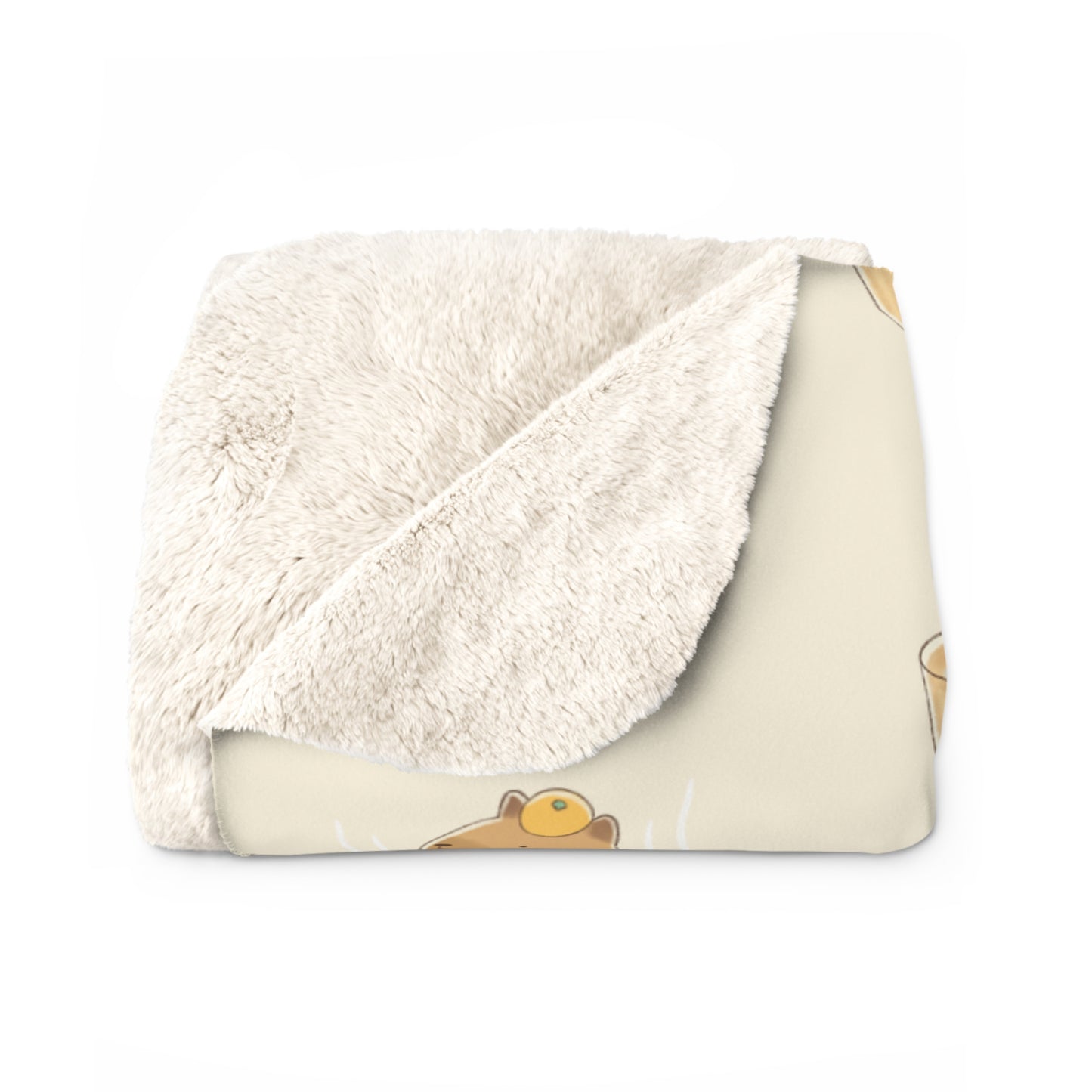 Capybara Bath Cozy Fleece Blanket
