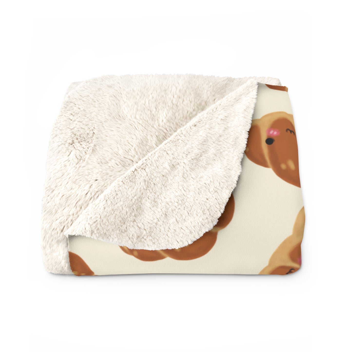 Blushing Croissant Cozy Fleece Blanket