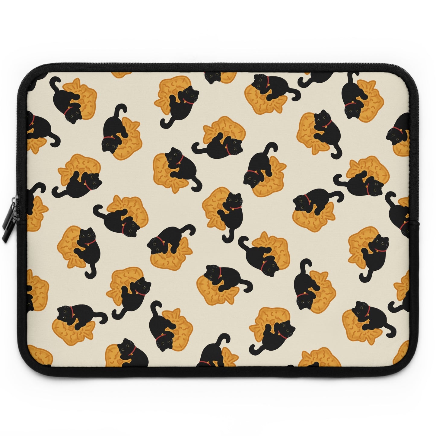 Black Cat Taiyaki Laptop Sleeve
