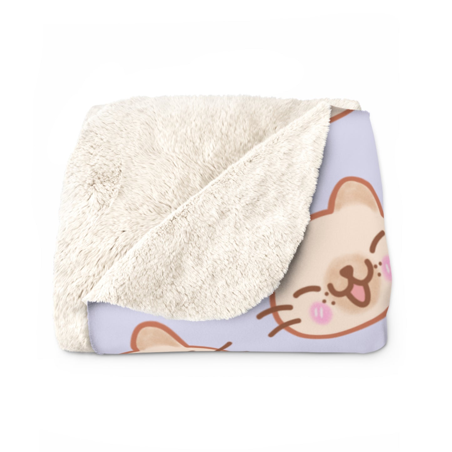 Lavender Kitty Kat Cozy Fleece Blanket
