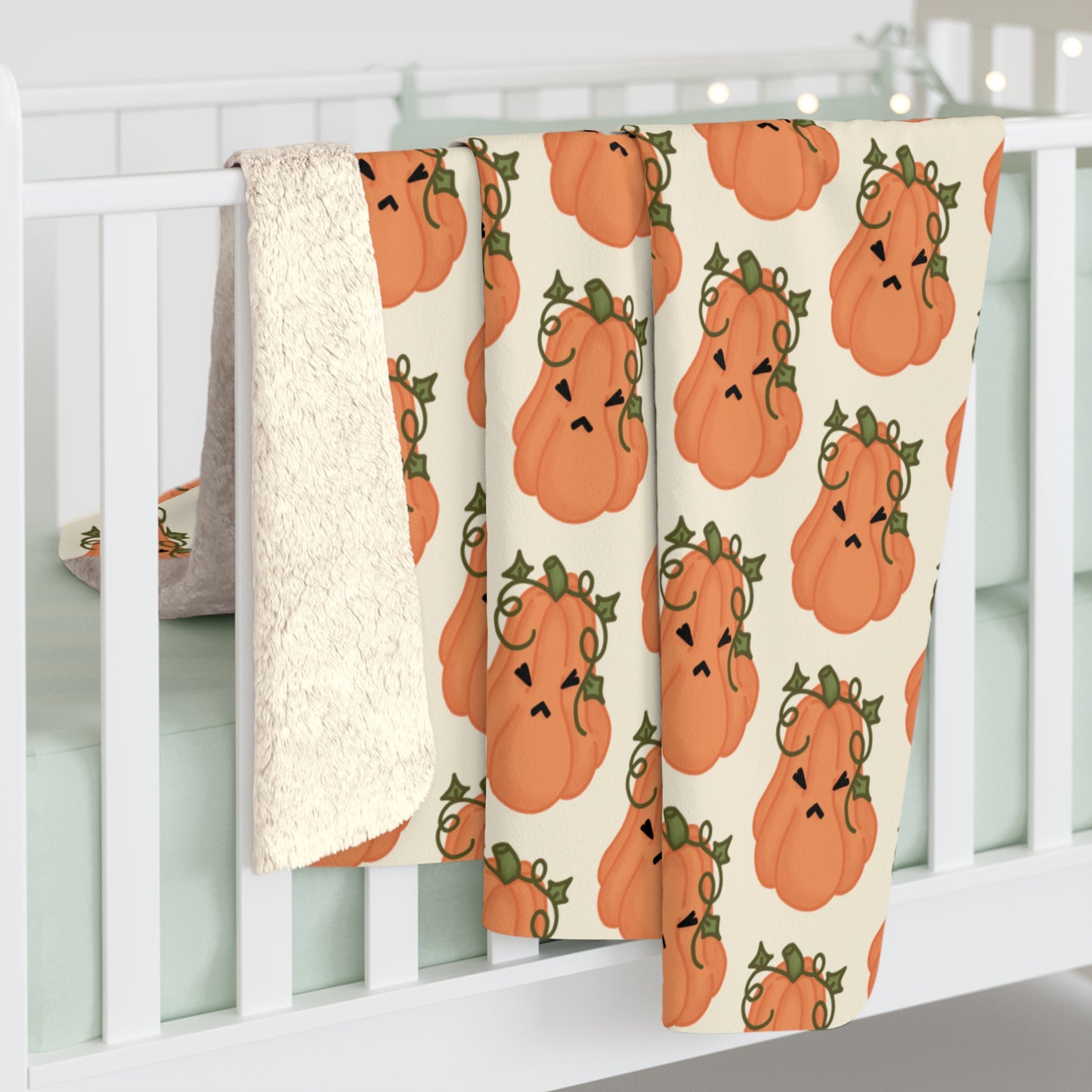 Angry Pumpkin Cozy Fleece Blanket