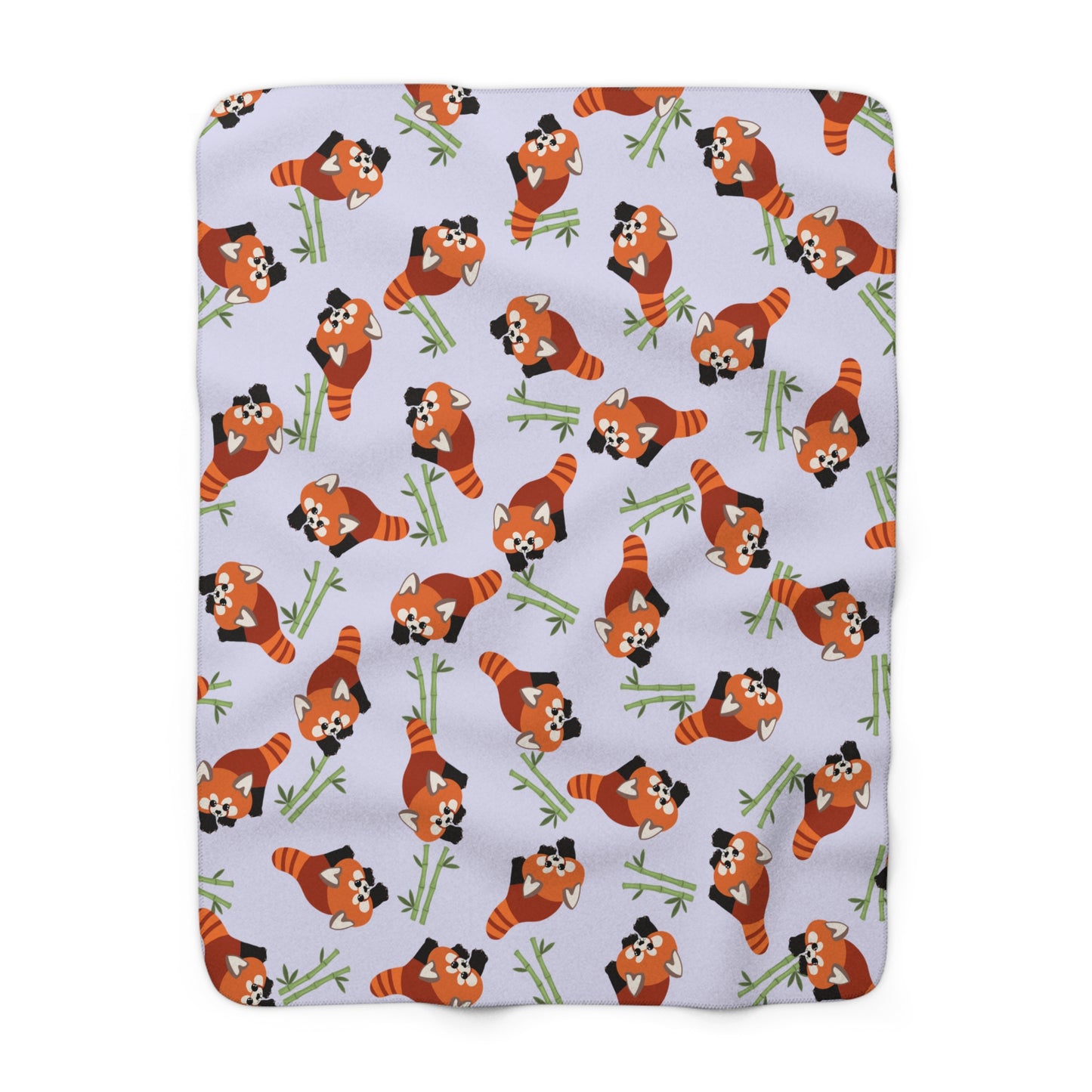 Lavender Red Panda Cozy Fleece Blanket