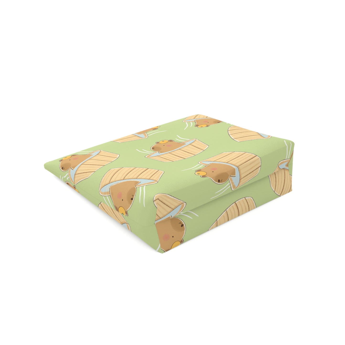 Matcha Green Capybara Bath Cosmetic Bag